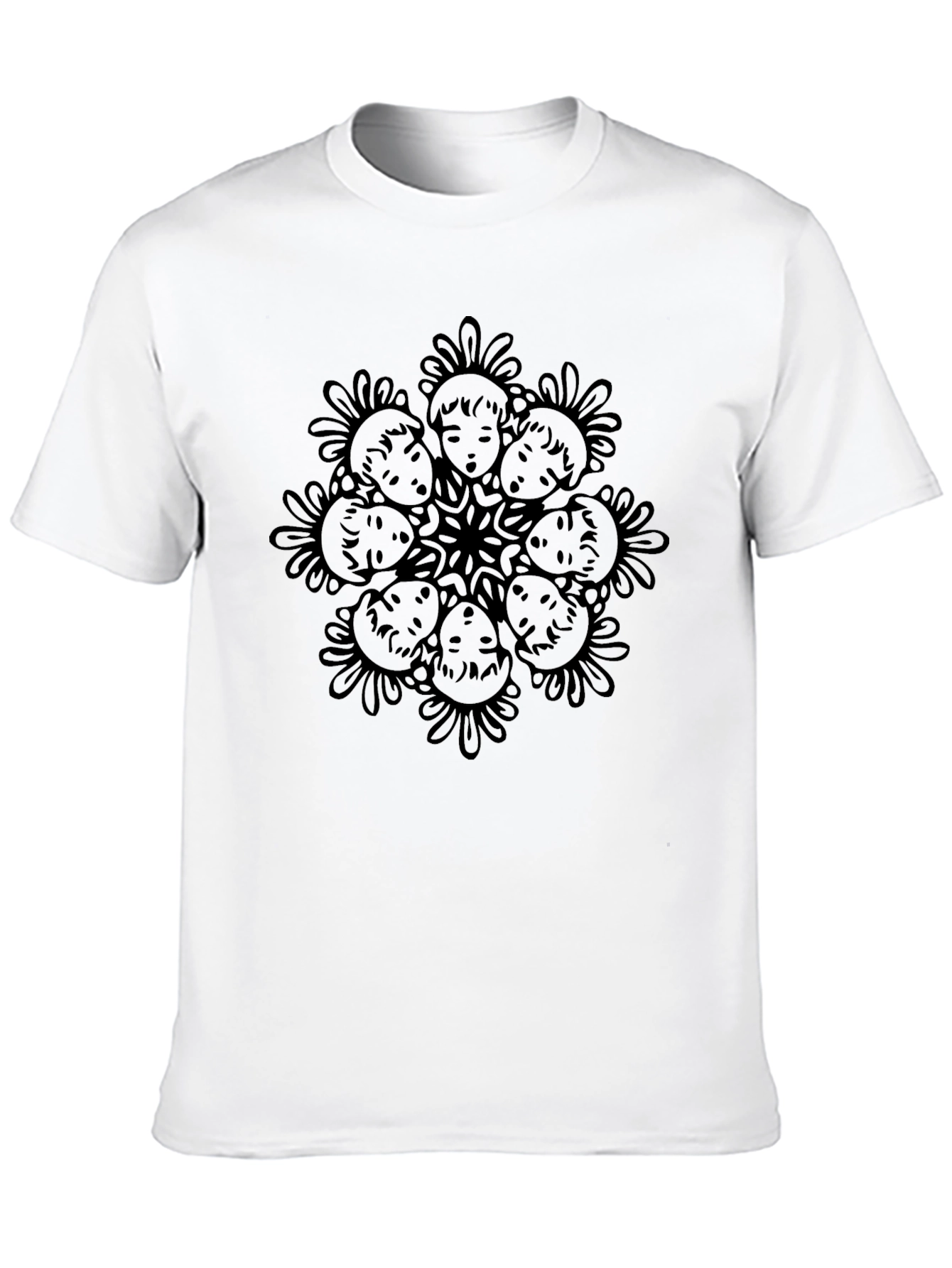 Black Unique Graphic Print Black T-Shirt view 10