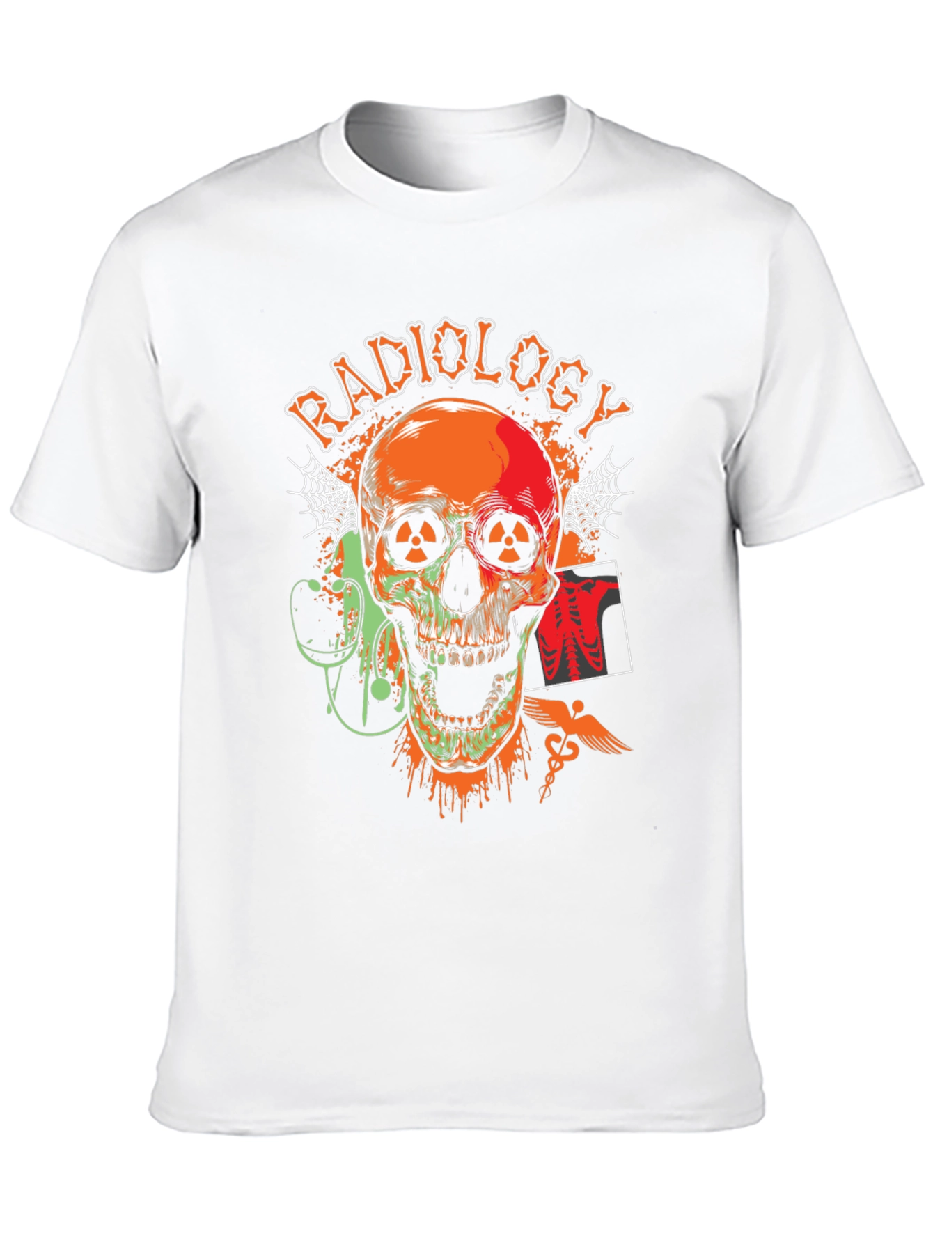 Black Radiology Skull Graphic T-Shirt - Black view 10