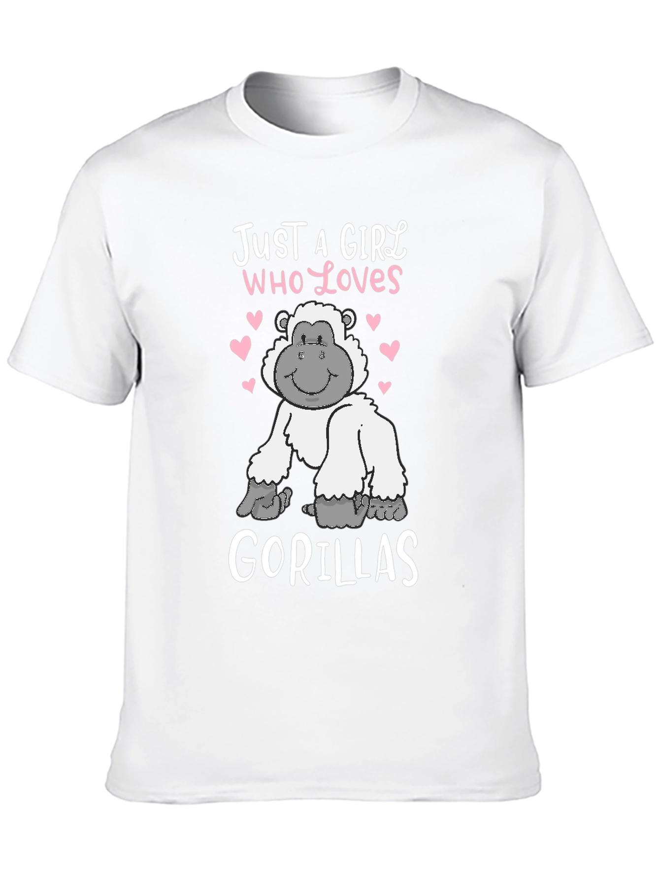Black Just a Girl Who Loves Gorillas T-Shirt view 10