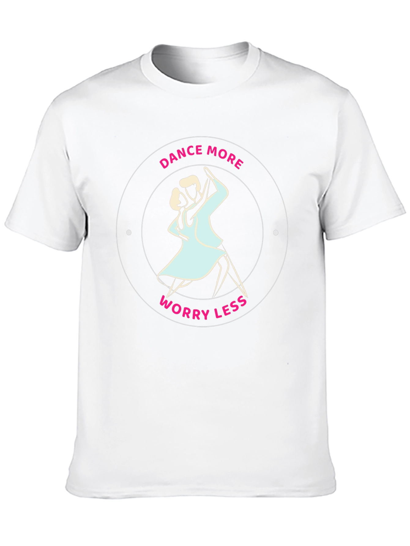 Black Dance More Worry Less Graphic Tee view 10