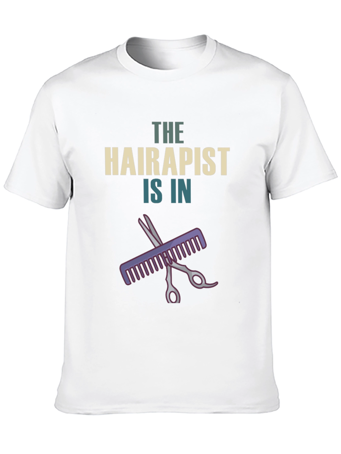 Black The Hairapist Is In Graphic T-Shirt view 10