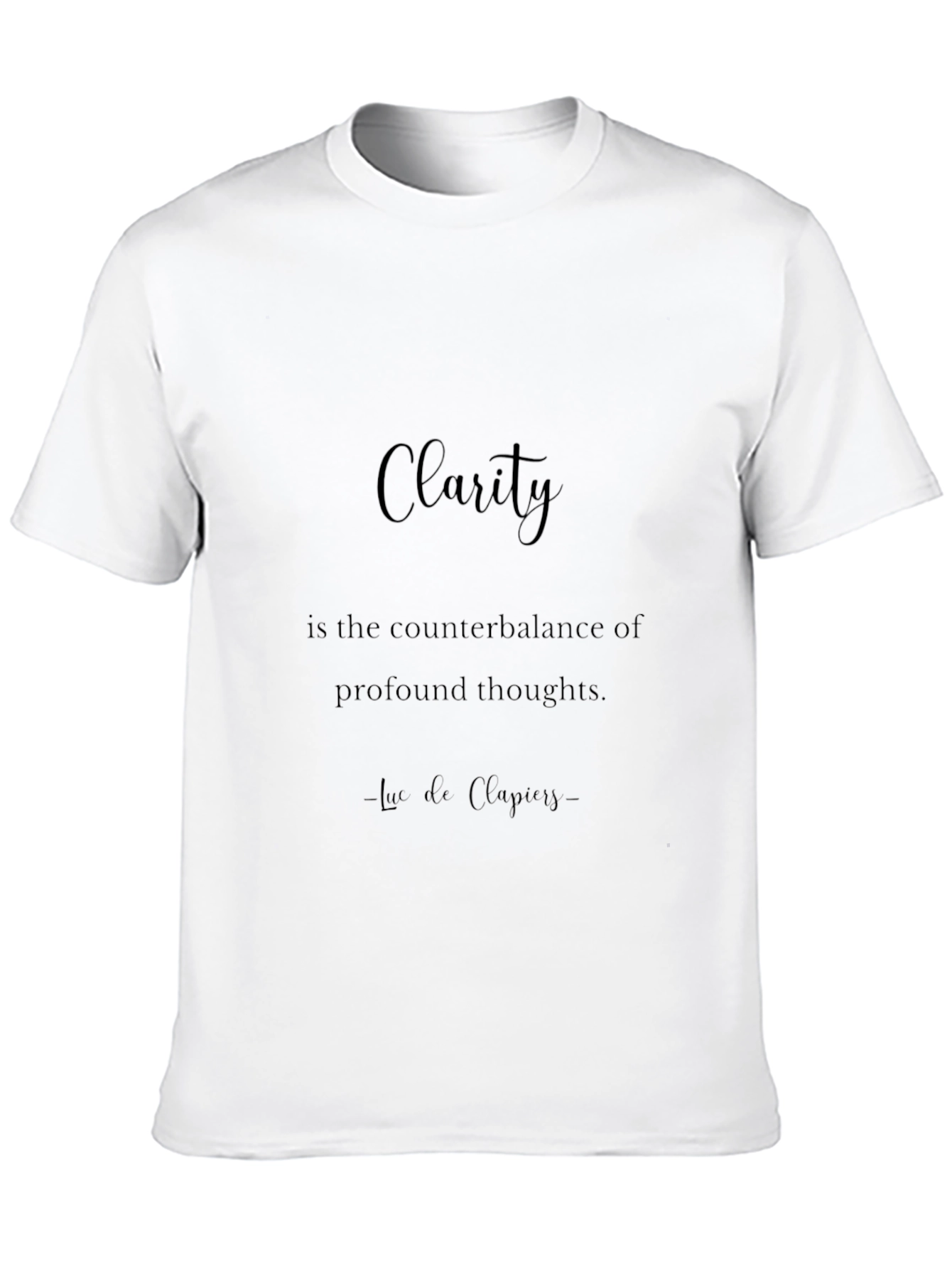 Black Clarity Tee - Profound Thoughts - Soft, Stylish, Unisex view 10