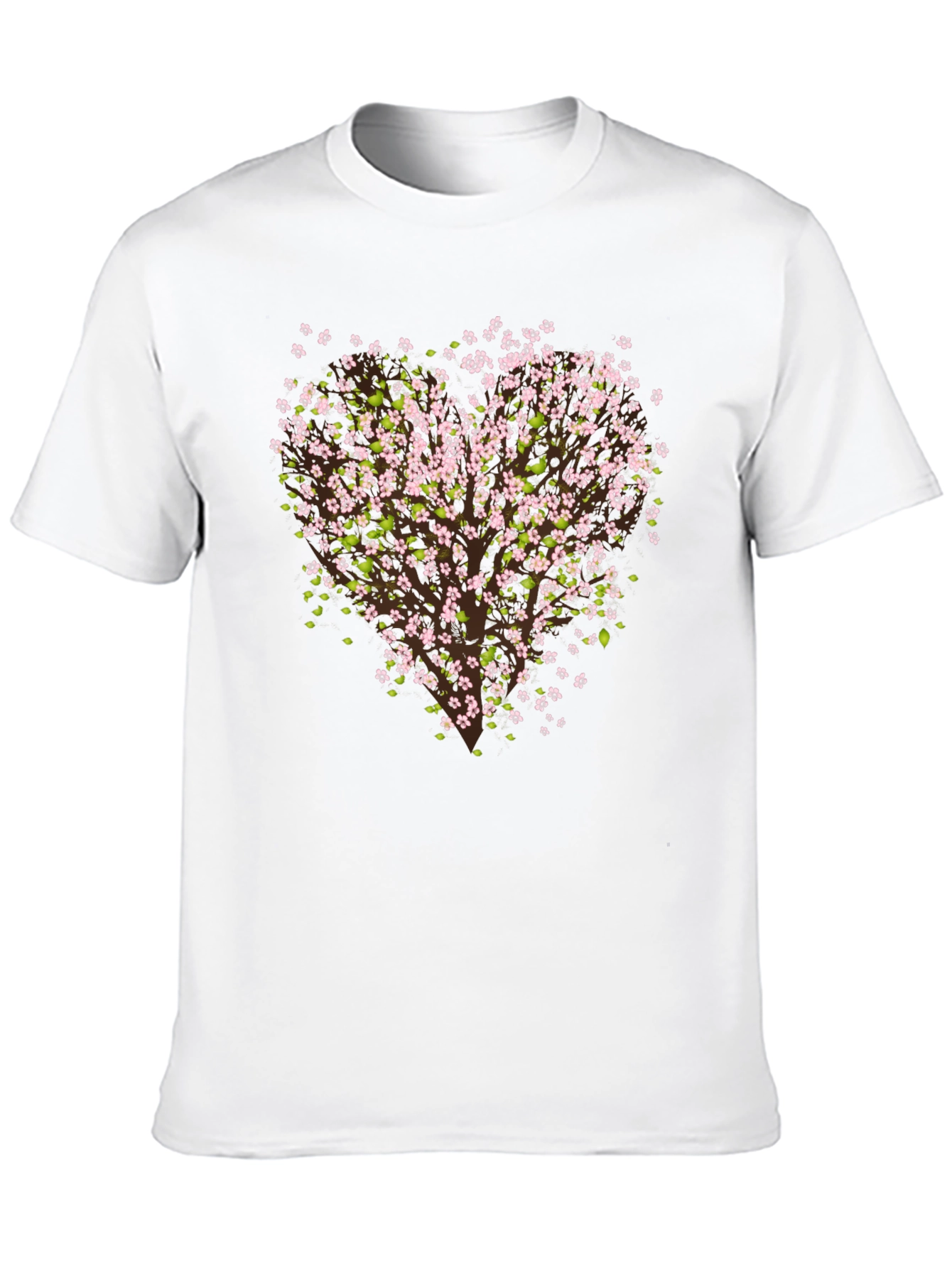 Black Cherry Blossom Tree Graphic Black T-Shirt view 10