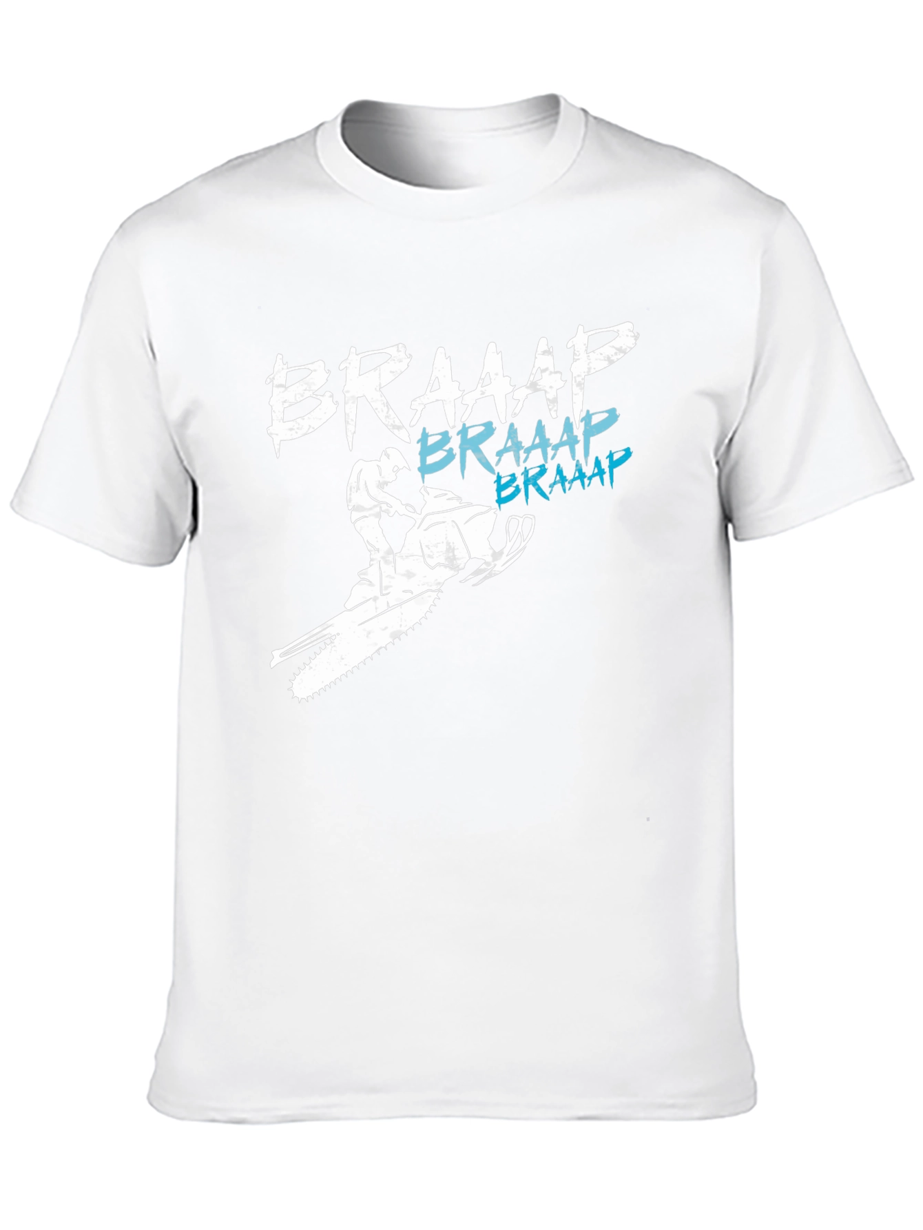 Black Braaap Snowmobile T-Shirt - Black Graphic Tee view 10