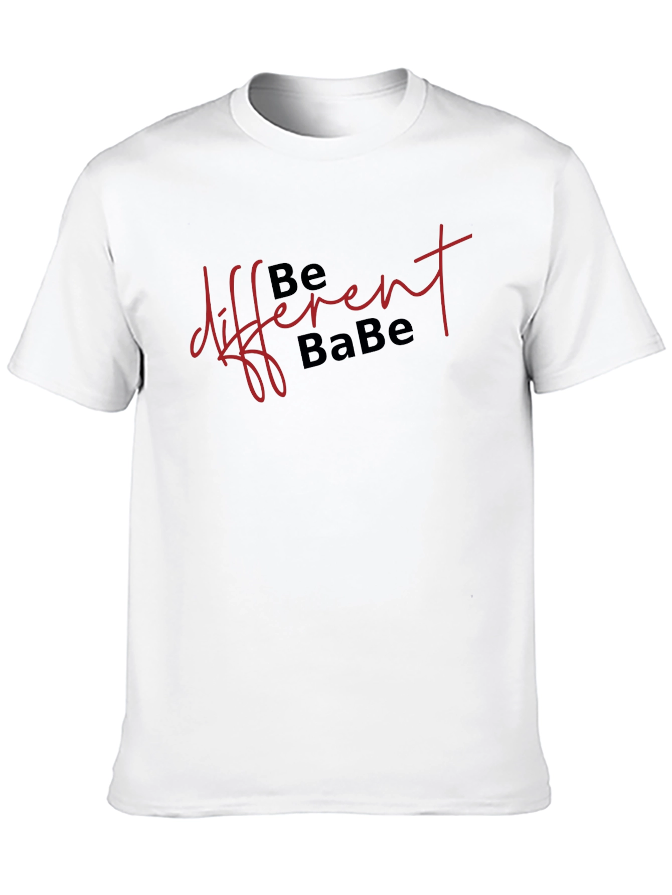 Black Be Different Babe T-Shirt - Classic Black Tee view 10