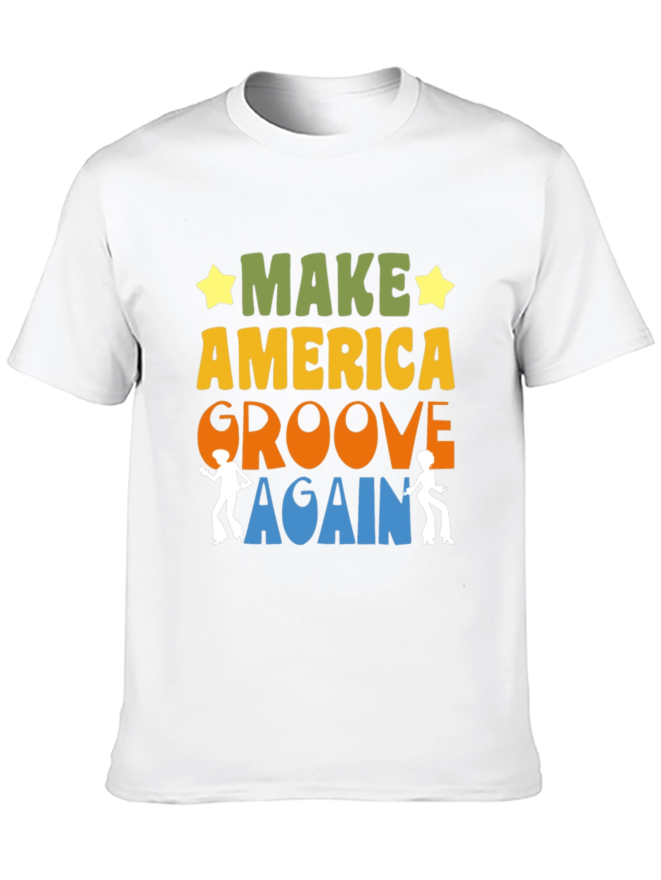 Black Make America Groove Again Retro T-Shirt view 10