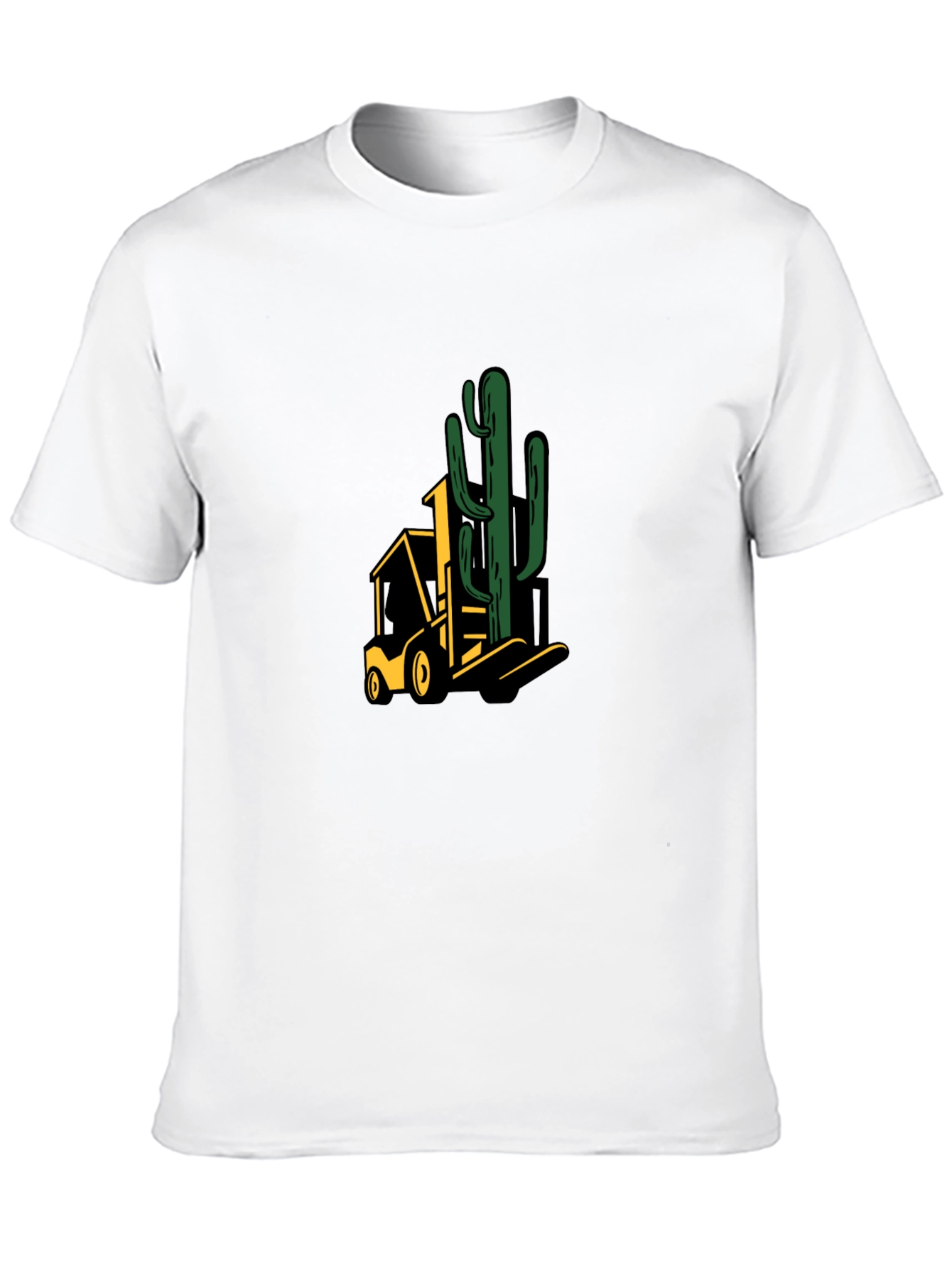 Black Cactus Forklift Graphic Tee view 10