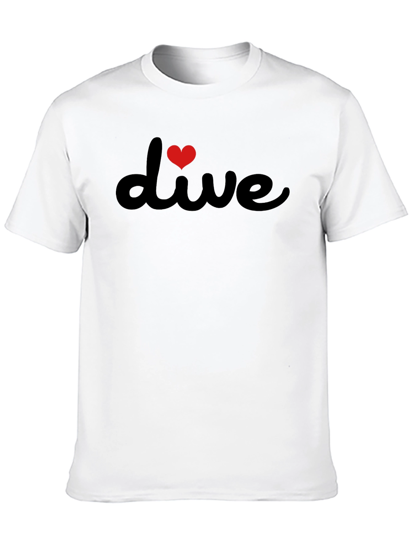 Black I Heart Dive Black Graphic Tee Shirt view 10