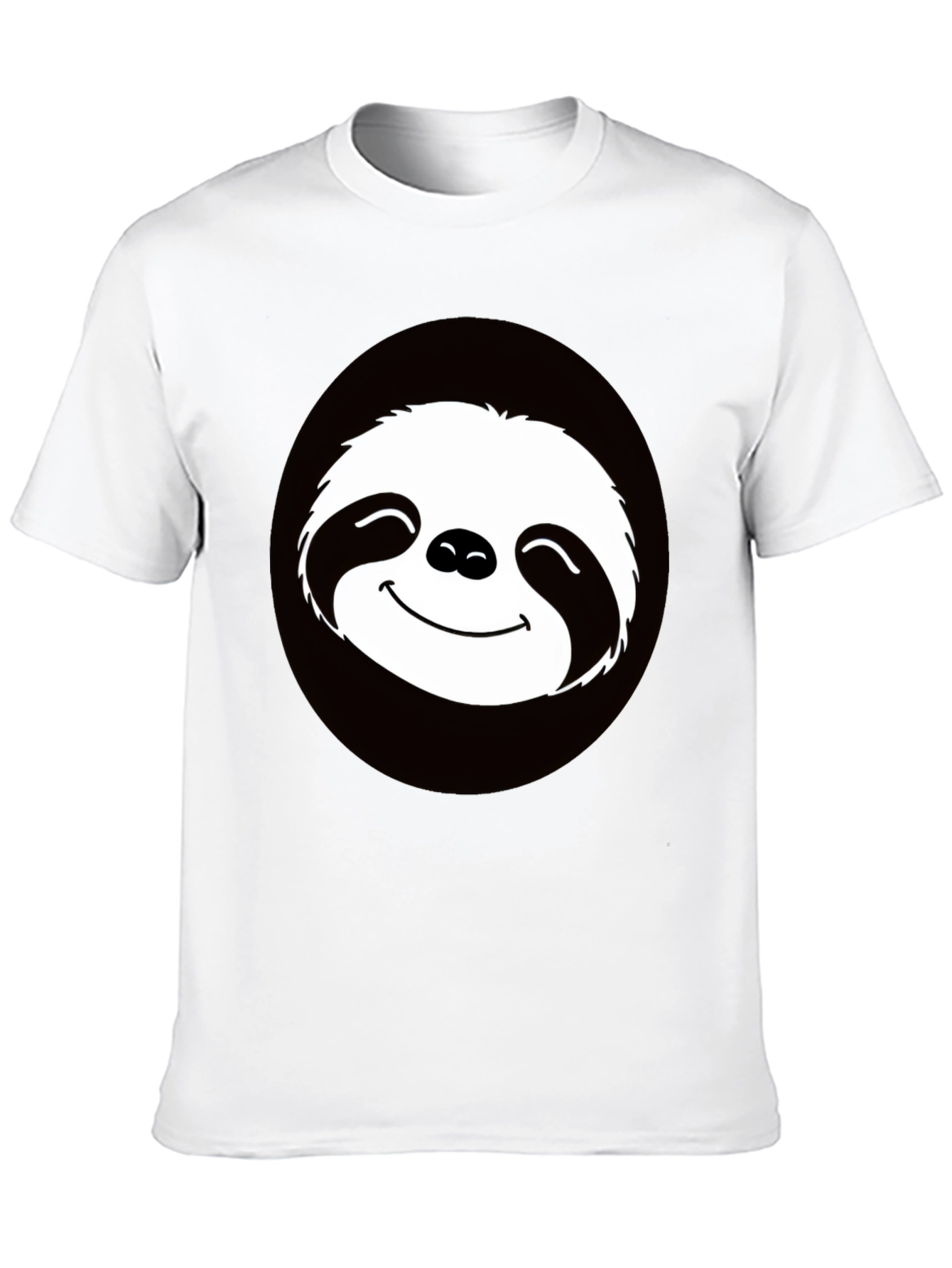 Black Funny Sloth Graphic Tee - Casual Black T-Shirt view 10