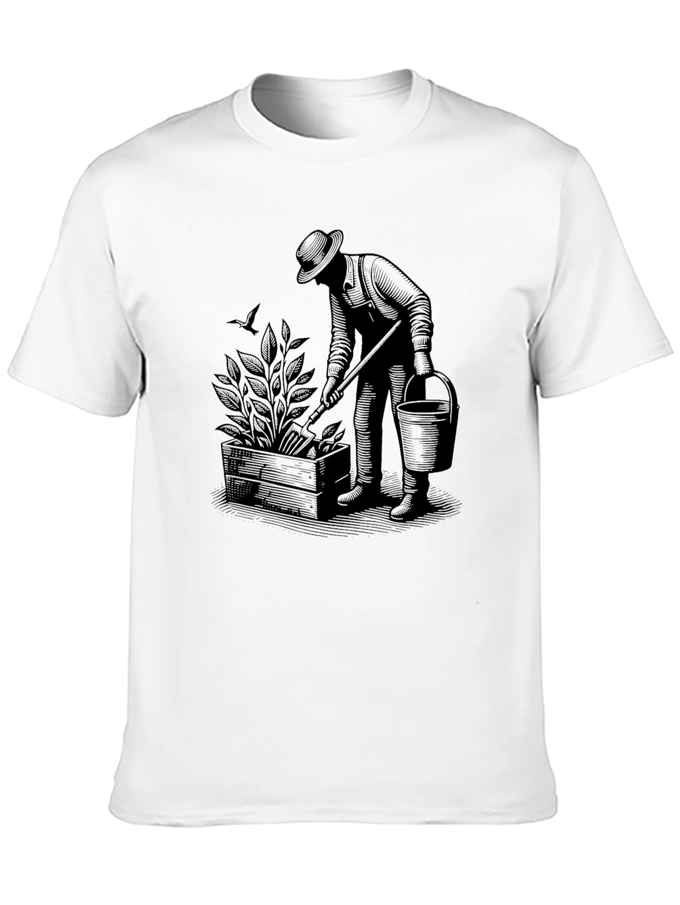 Black Gardener Graphic T-Shirt - Vintage Style view 10