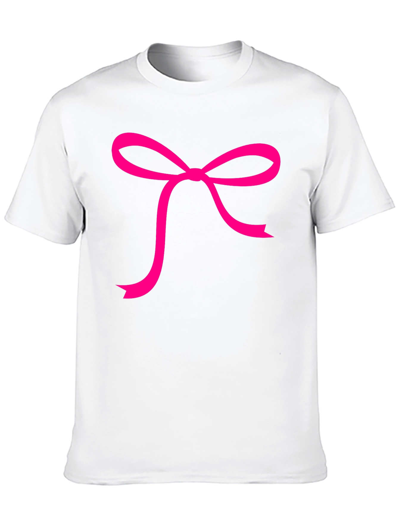 Black Pink Bow Graphic Black Tee view 10