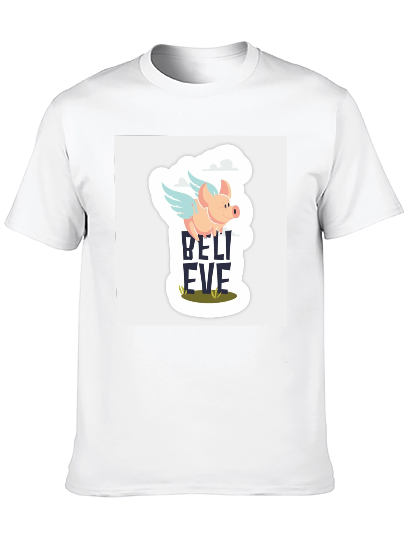 Black Believe Flying Pig Graphic Tee view 10