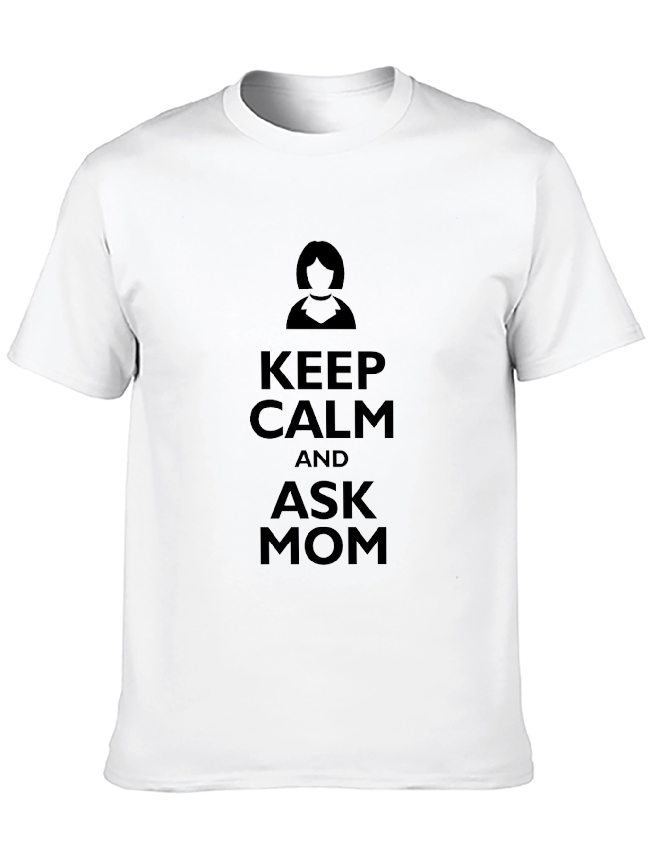 Black Keep Calm and Ask Mom Black T-Shirt view 10