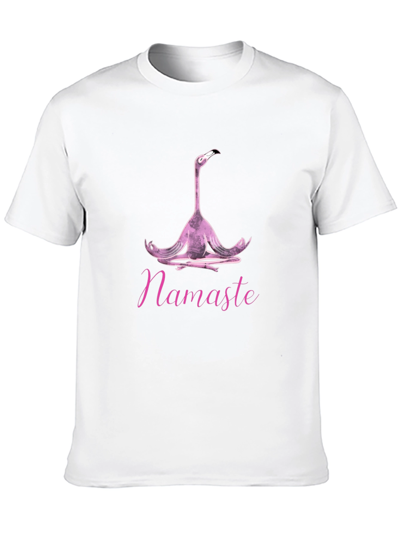 Black Namaste Flamingo Yoga Graphic Tee - Unisex Black T-Shirt view 10