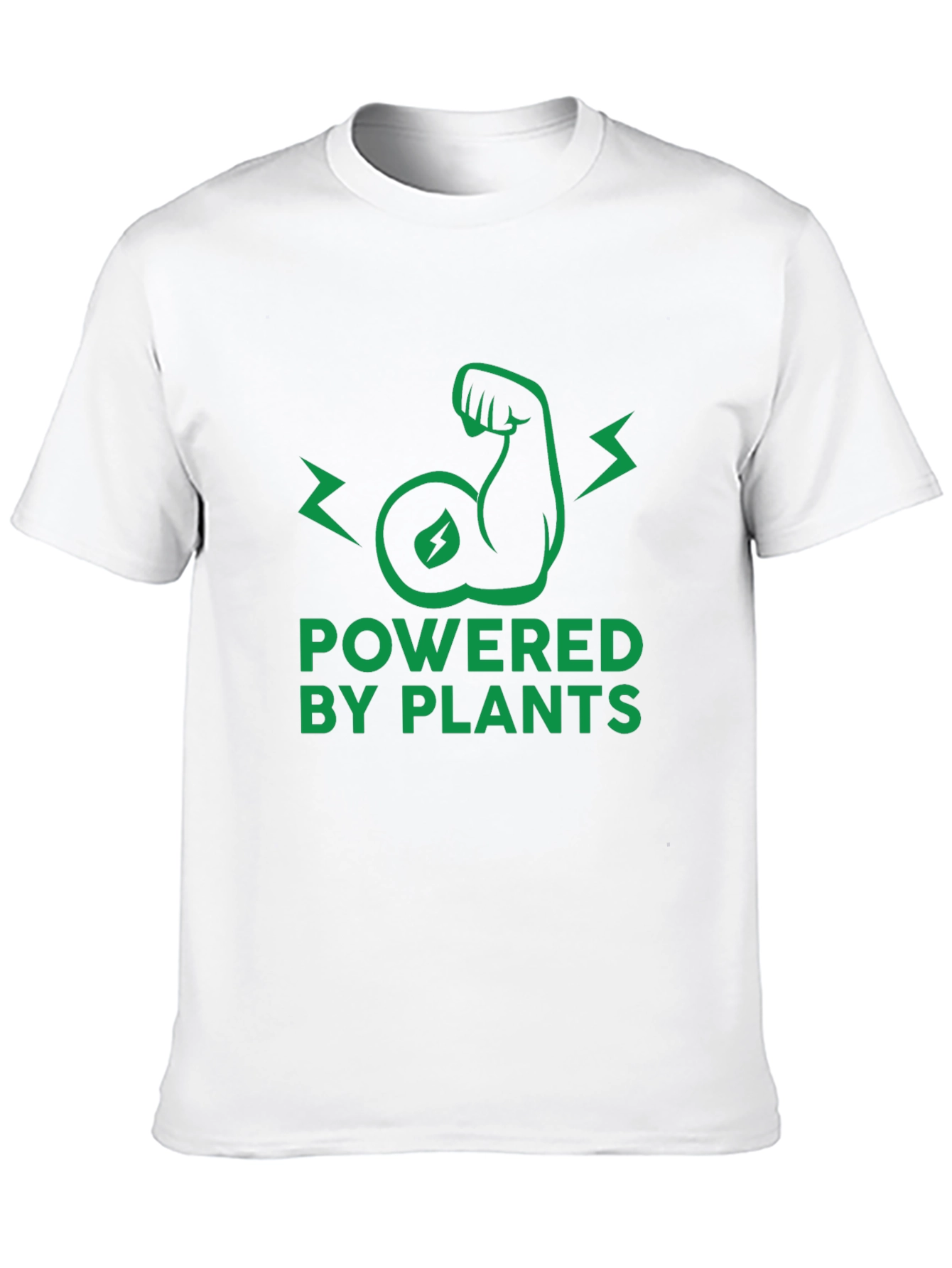 Black Powered By Plants Vegan T-Shirt view 10