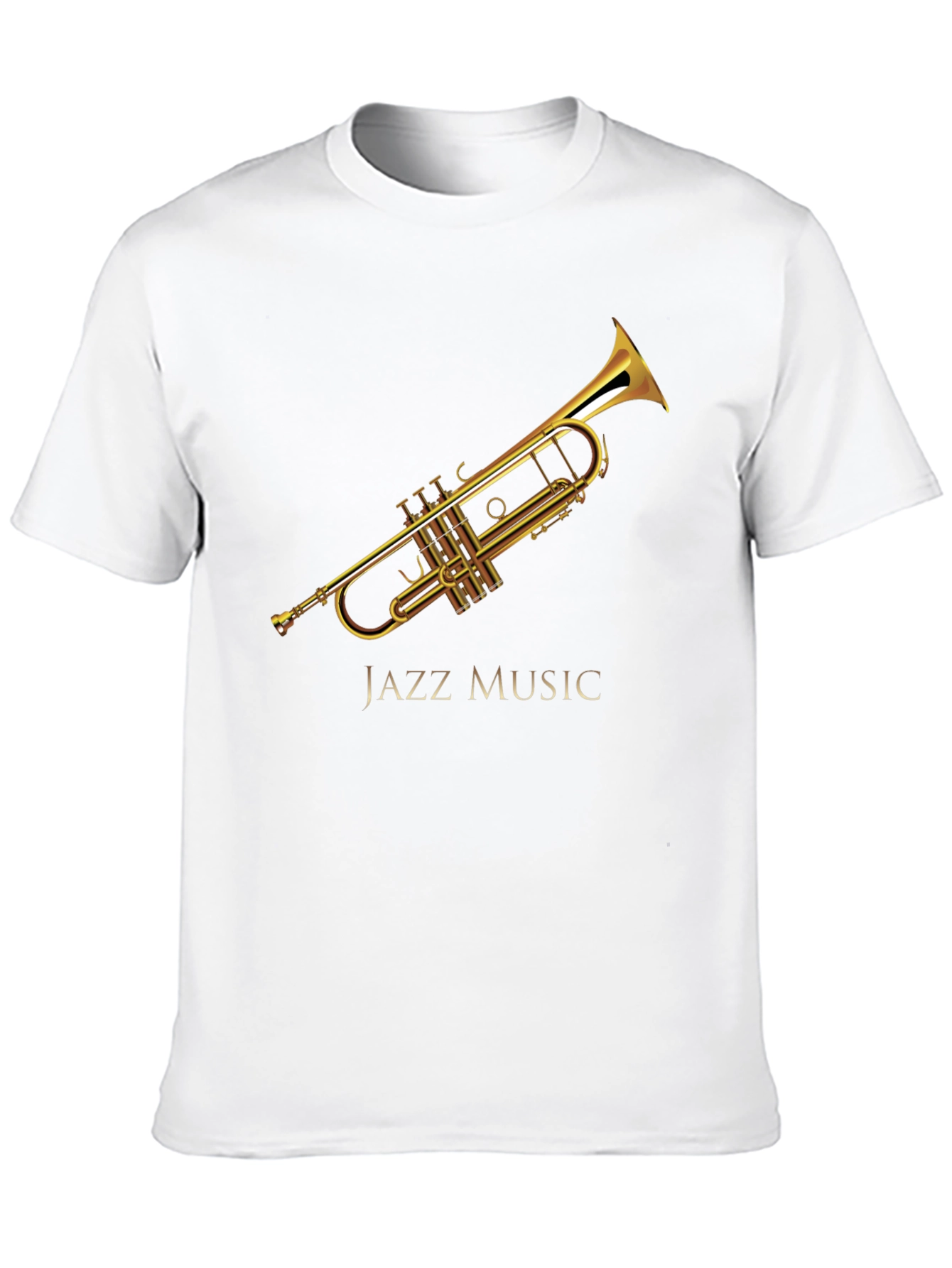 Black Jazz Music Trumpet Graphic Black T-Shirt view 10