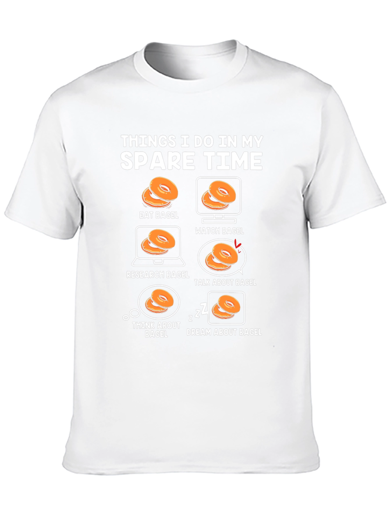 Black Bagel Lover T-Shirt: Spare Time Activities view 10