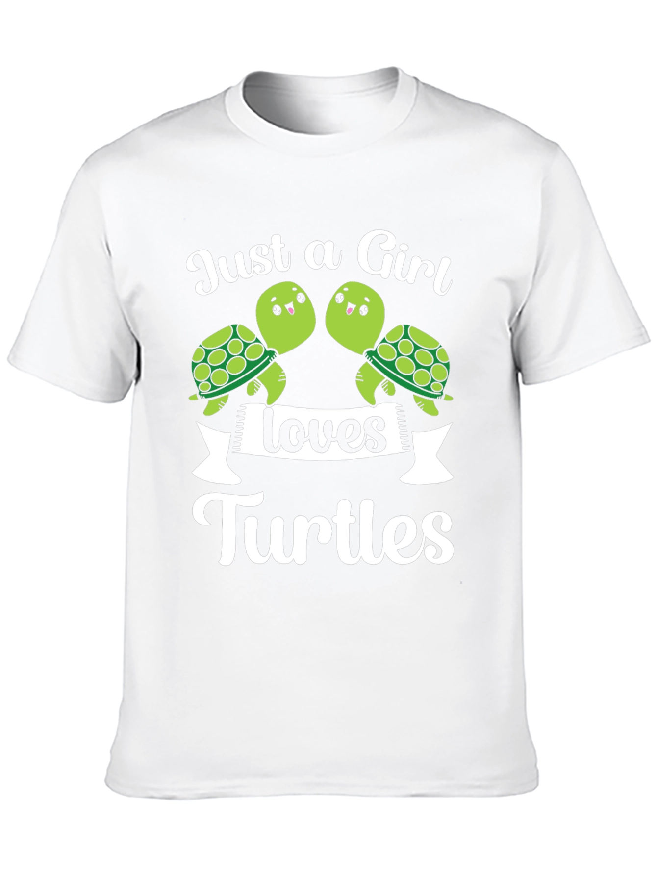 Black Just a Girl Loves Turtles T-Shirt view 10