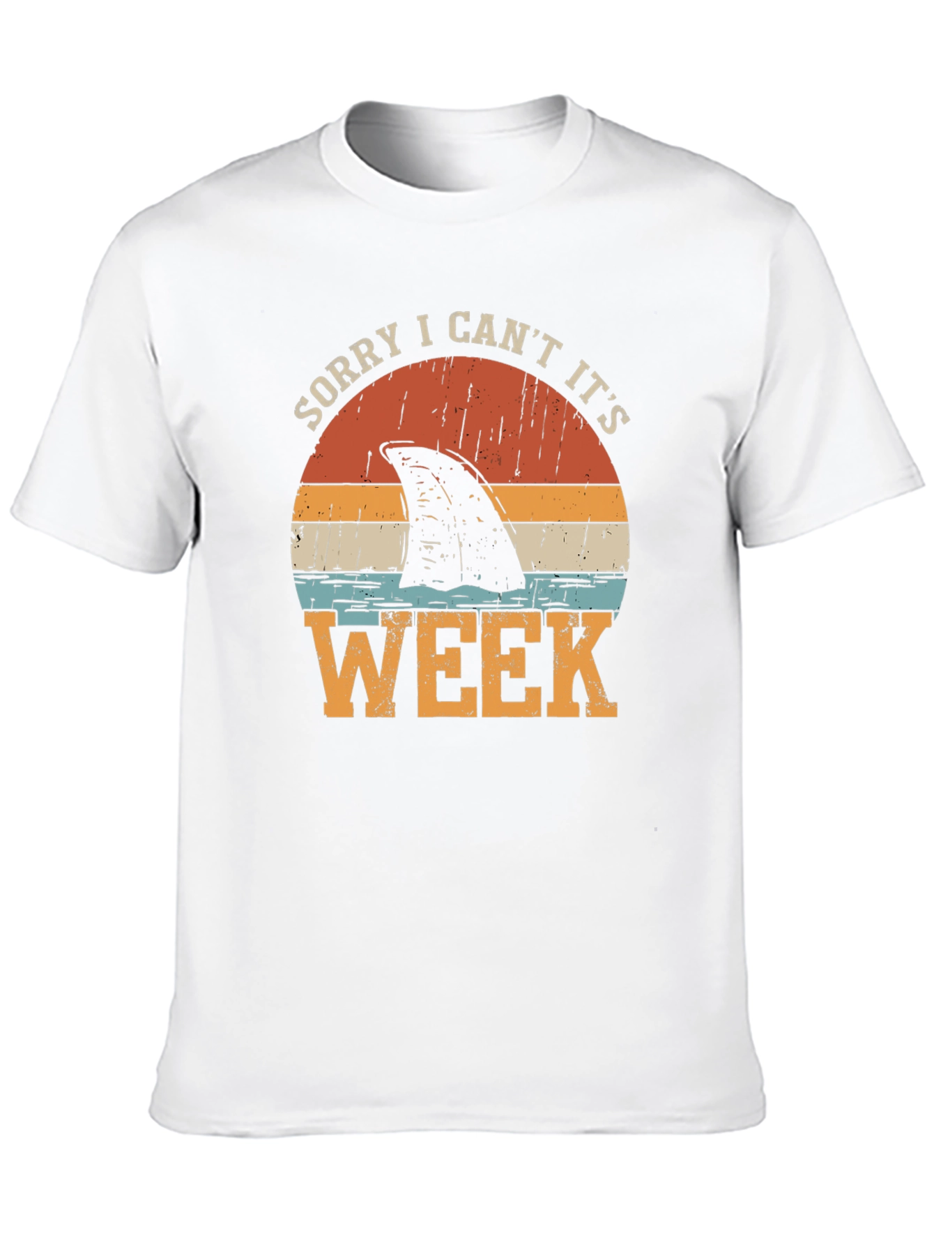 Black Sorry I Can't It's Shark Week Graphic Tee view 10