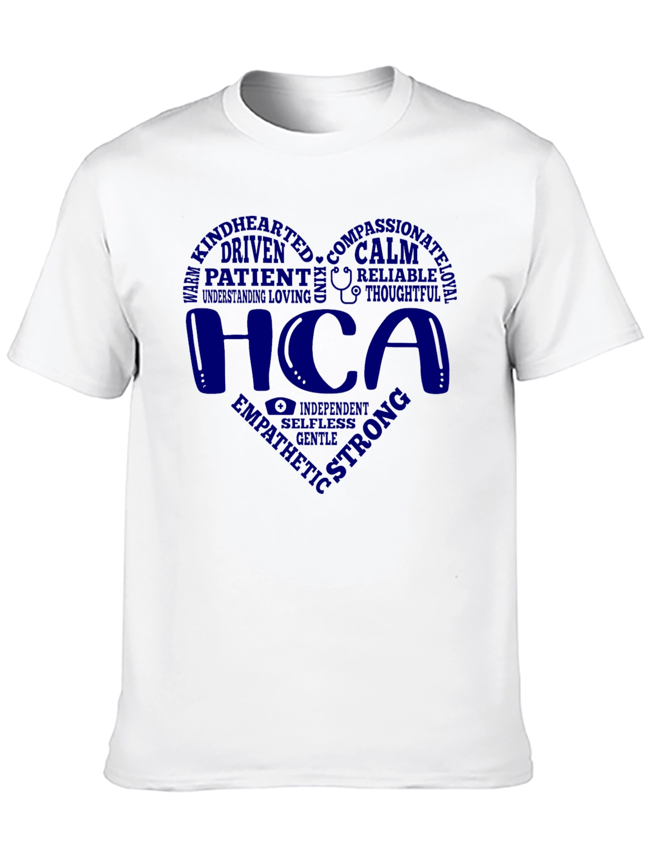 Black HCA Caring Heart T-Shirt - Empathy & Strength view 10