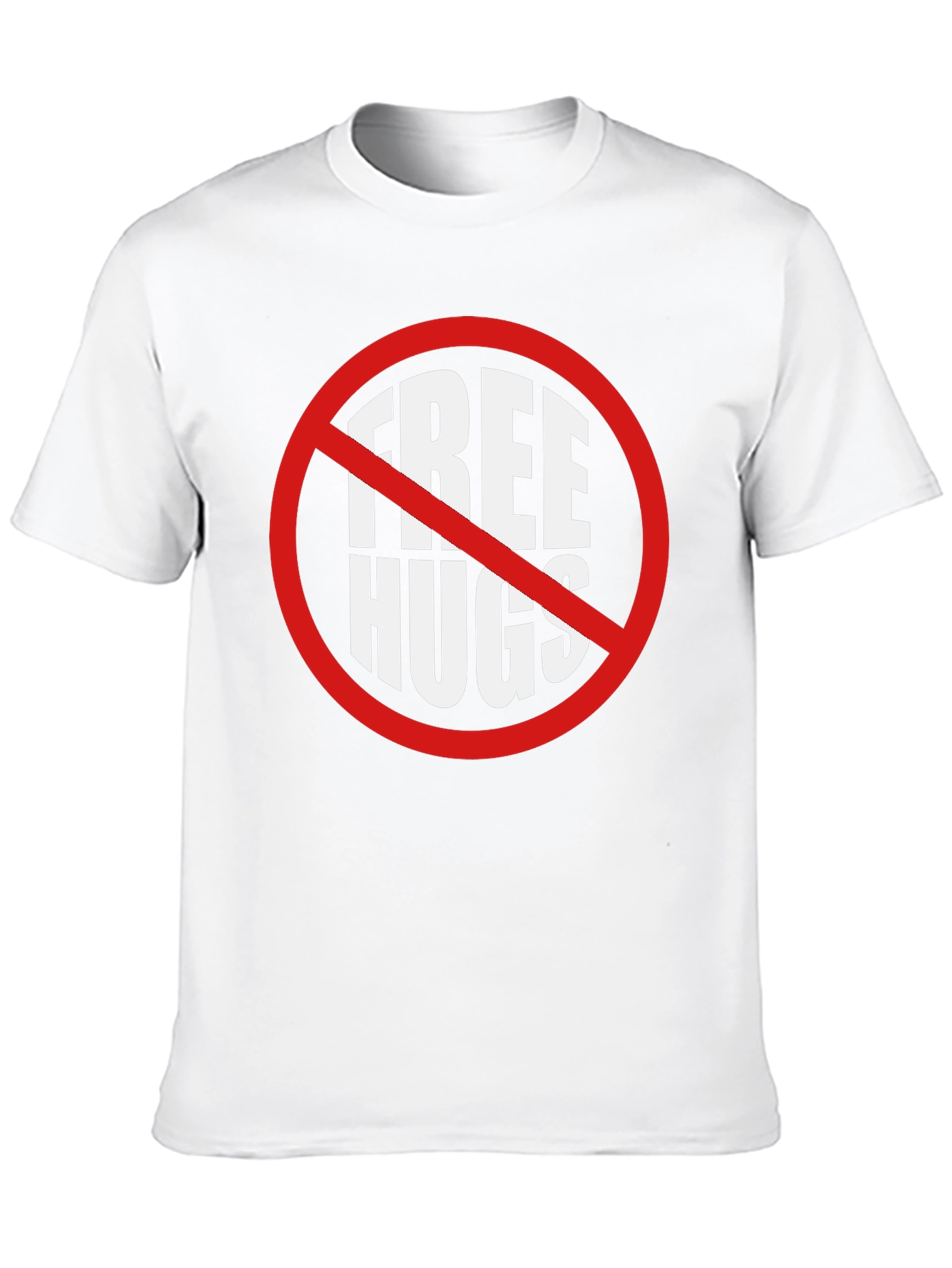 Black No Free Hugs Graphic Tee - Sarcastic Humor Shirt view 10