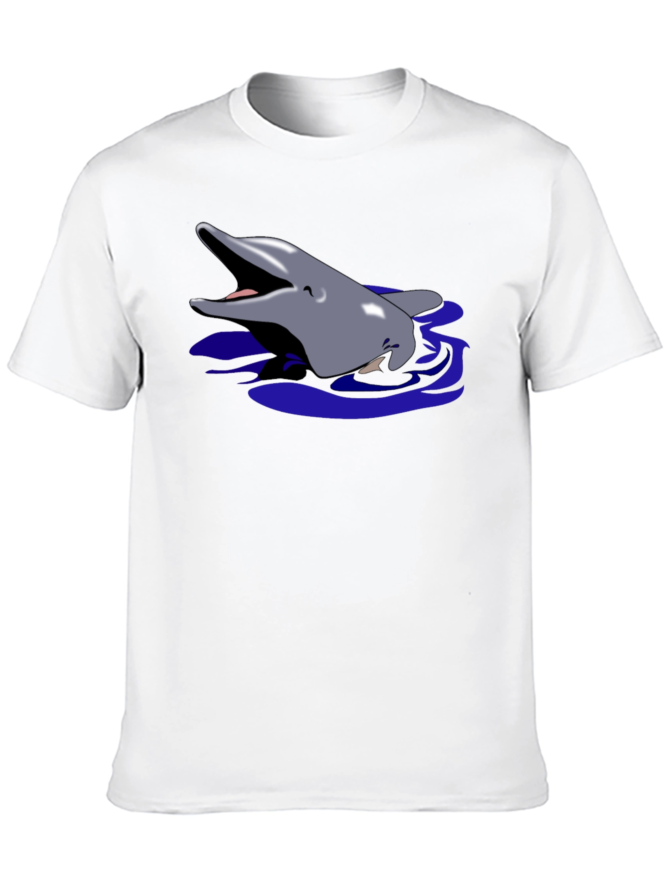 Black Dolphin Graphic Tee - Black Cotton T-Shirt view 10