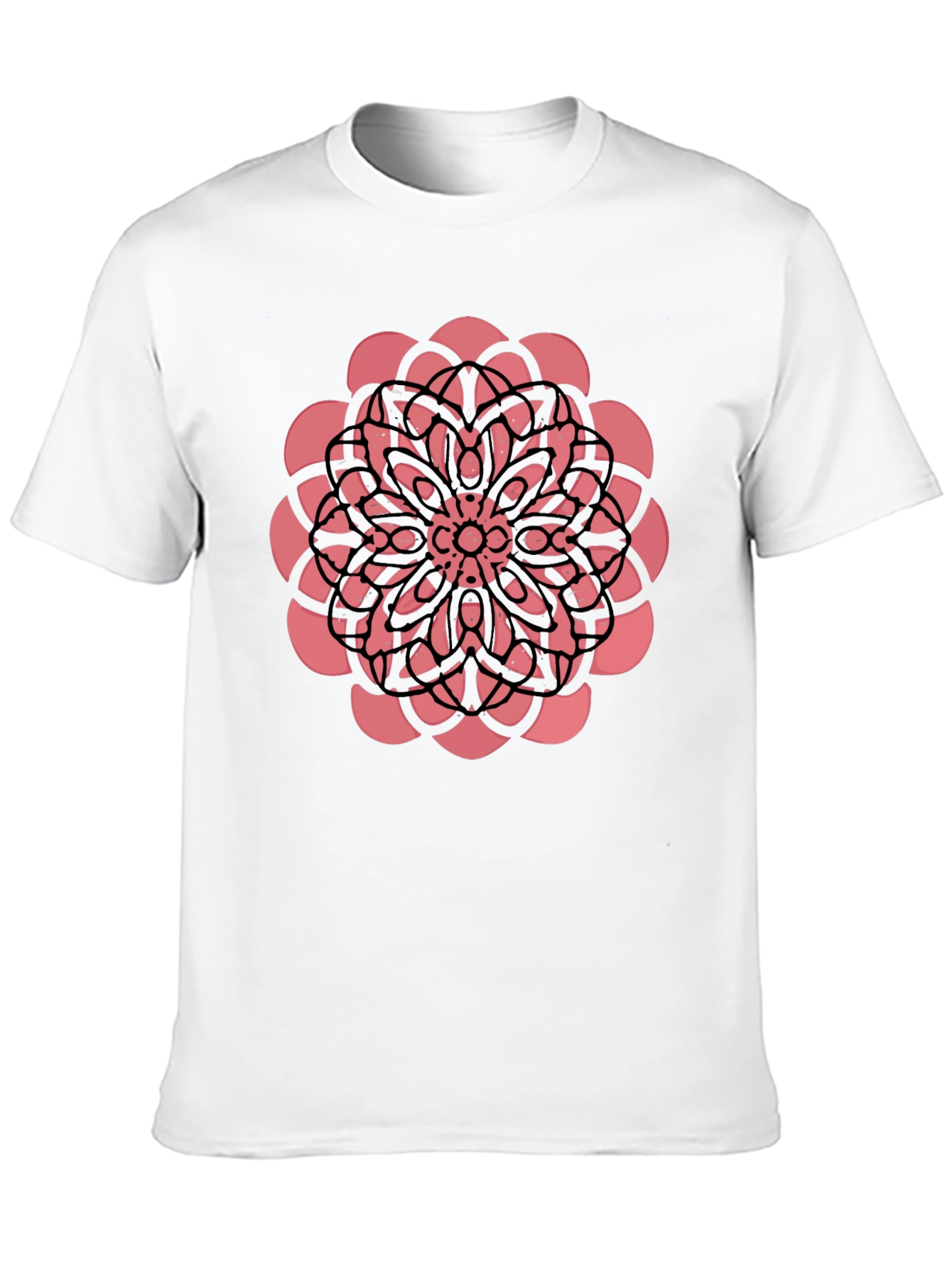 Black Black Tee with Floral Mandala Graphic view 10