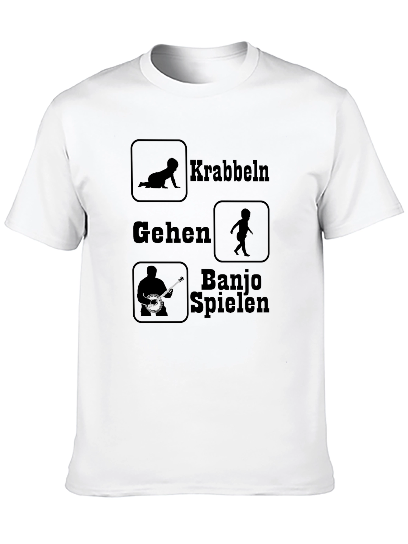 Black Funny Evolution Banjo Player T-Shirt view 10