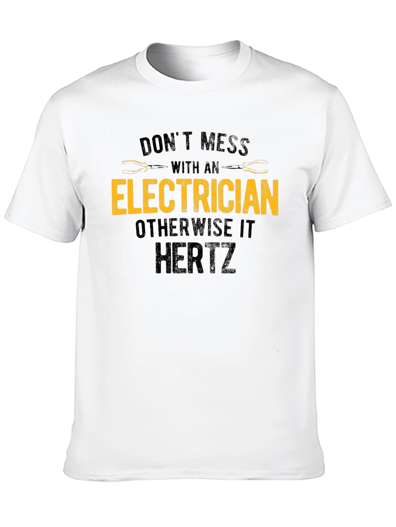Black Electrician Warning T-Shirt - Funny Electrical Humor Tee view 10