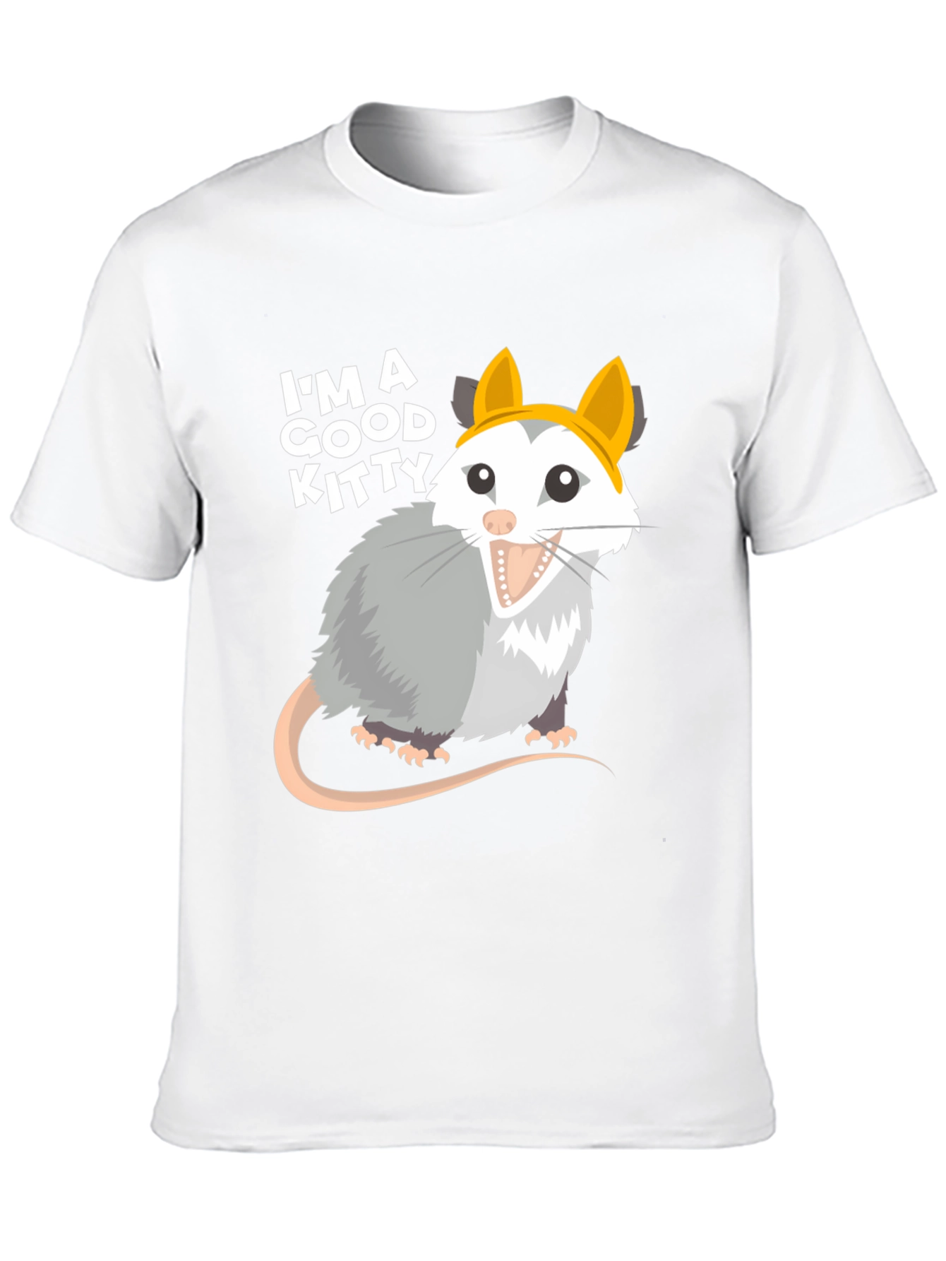 Black I'm A Good Kitty Opossum T-Shirt - Funny Animal Tee view 10