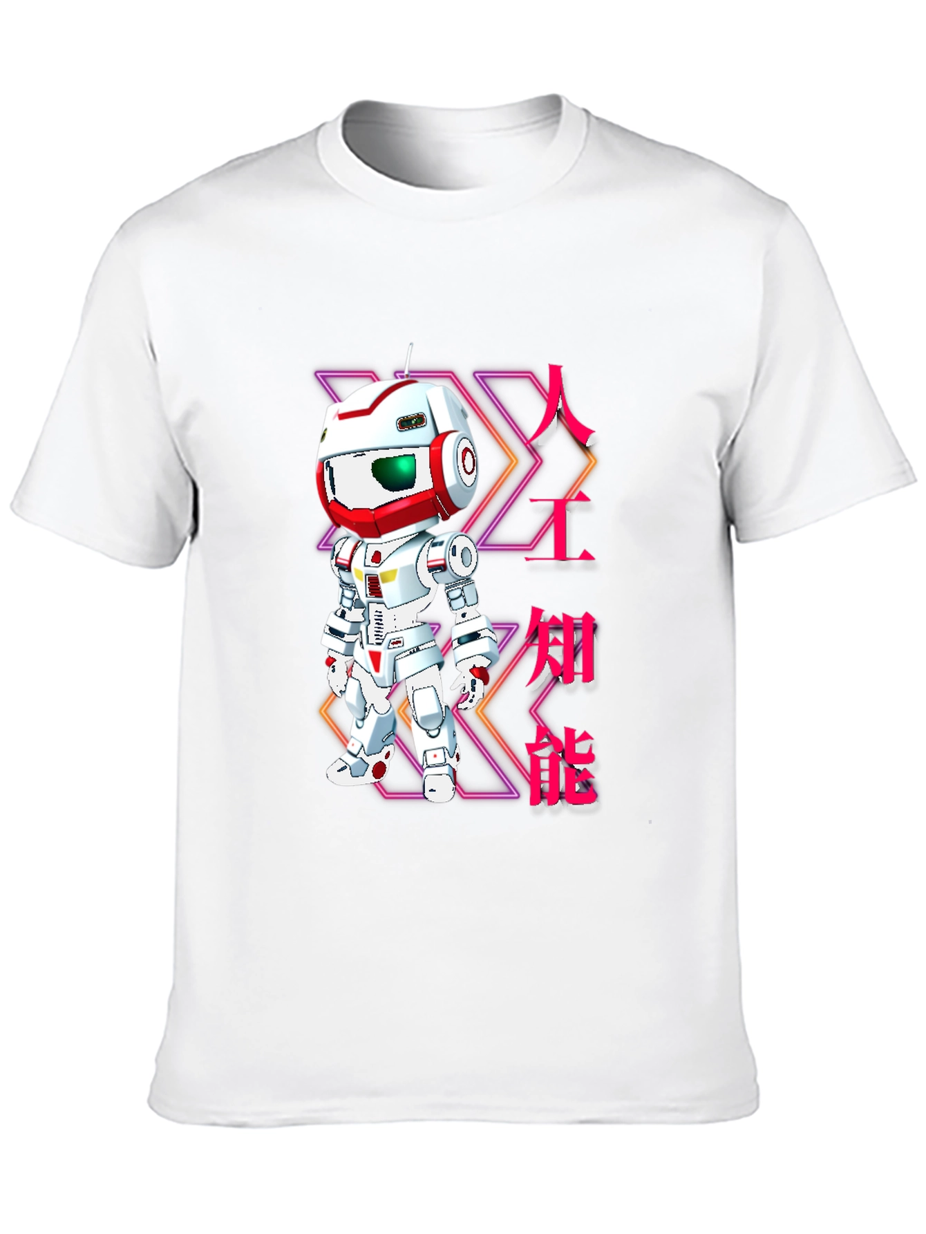 Black Robot AI Graphic Print Black T-Shirt view 10