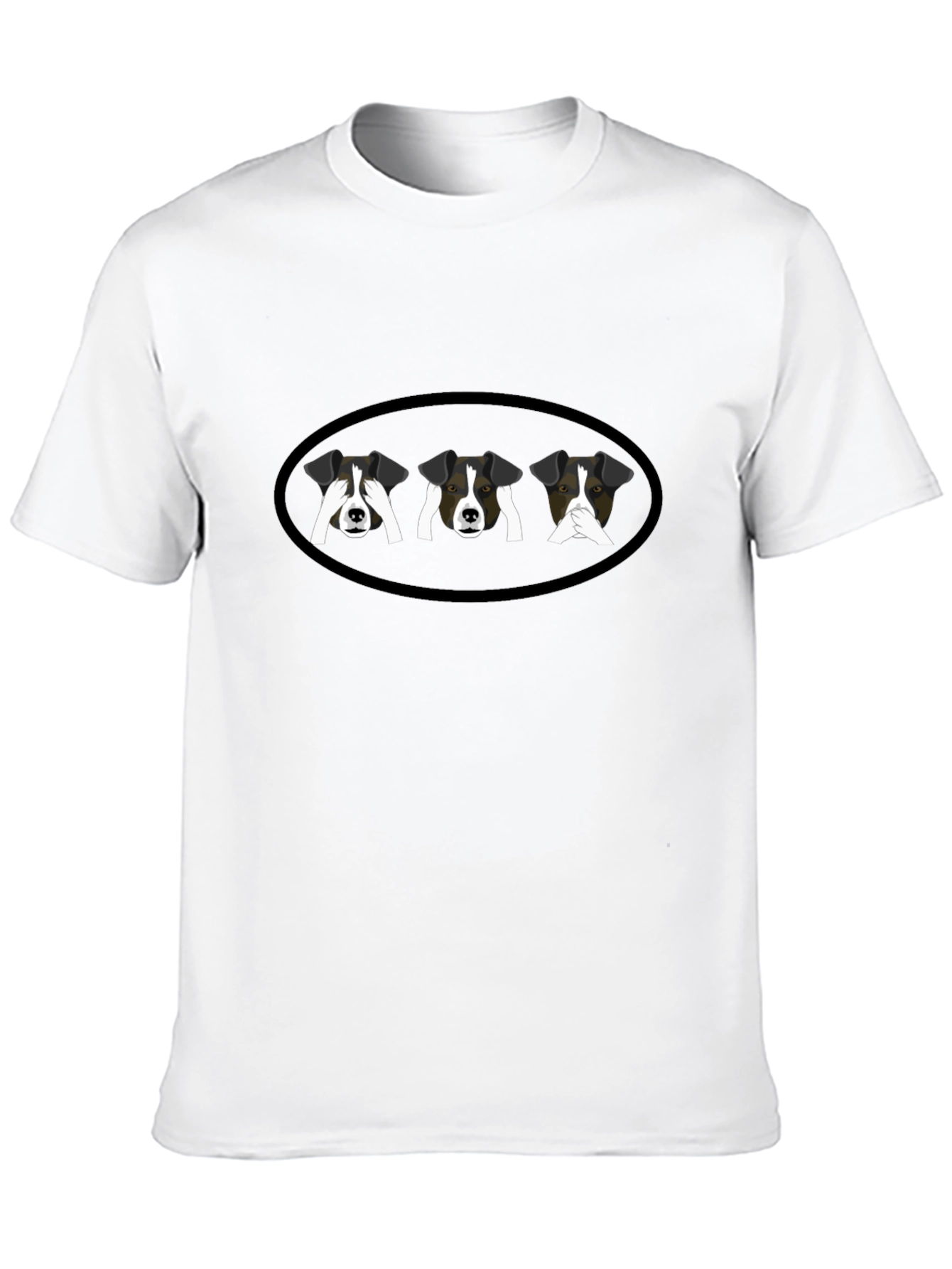 Black Hear, See, Speak No Evil Dog T-Shirt view 10