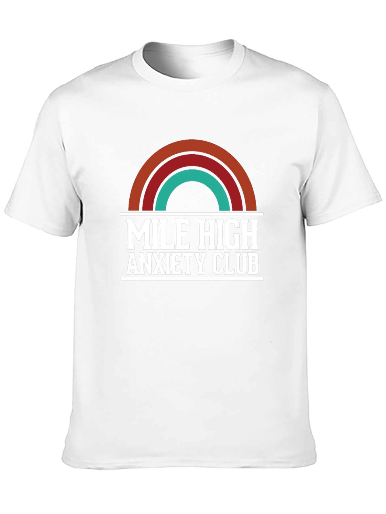 Black Mile High Anxiety Club T-Shirt, Retro Design view 10