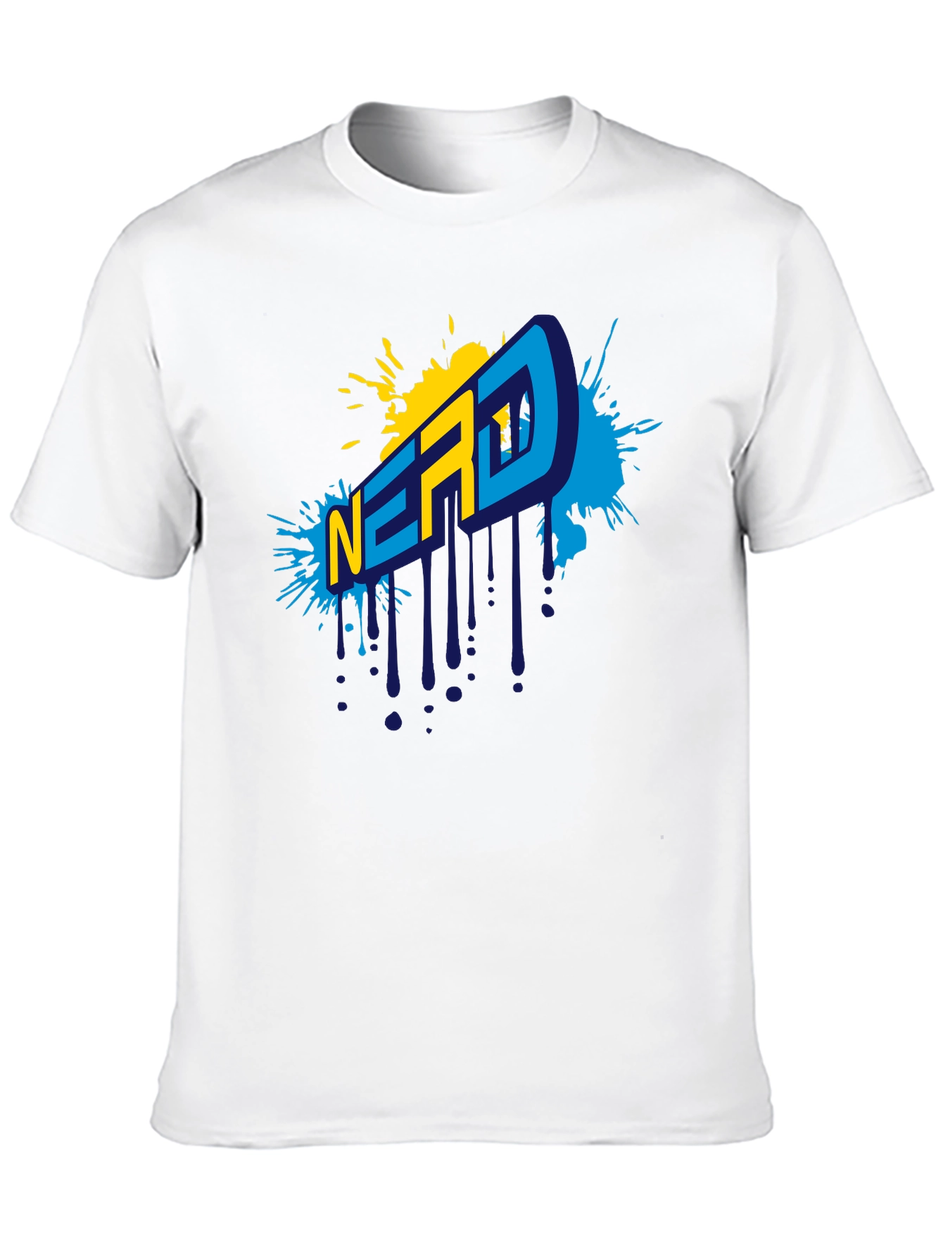 Black Nerd Graphic T-Shirt - Black Cotton Tee view 10