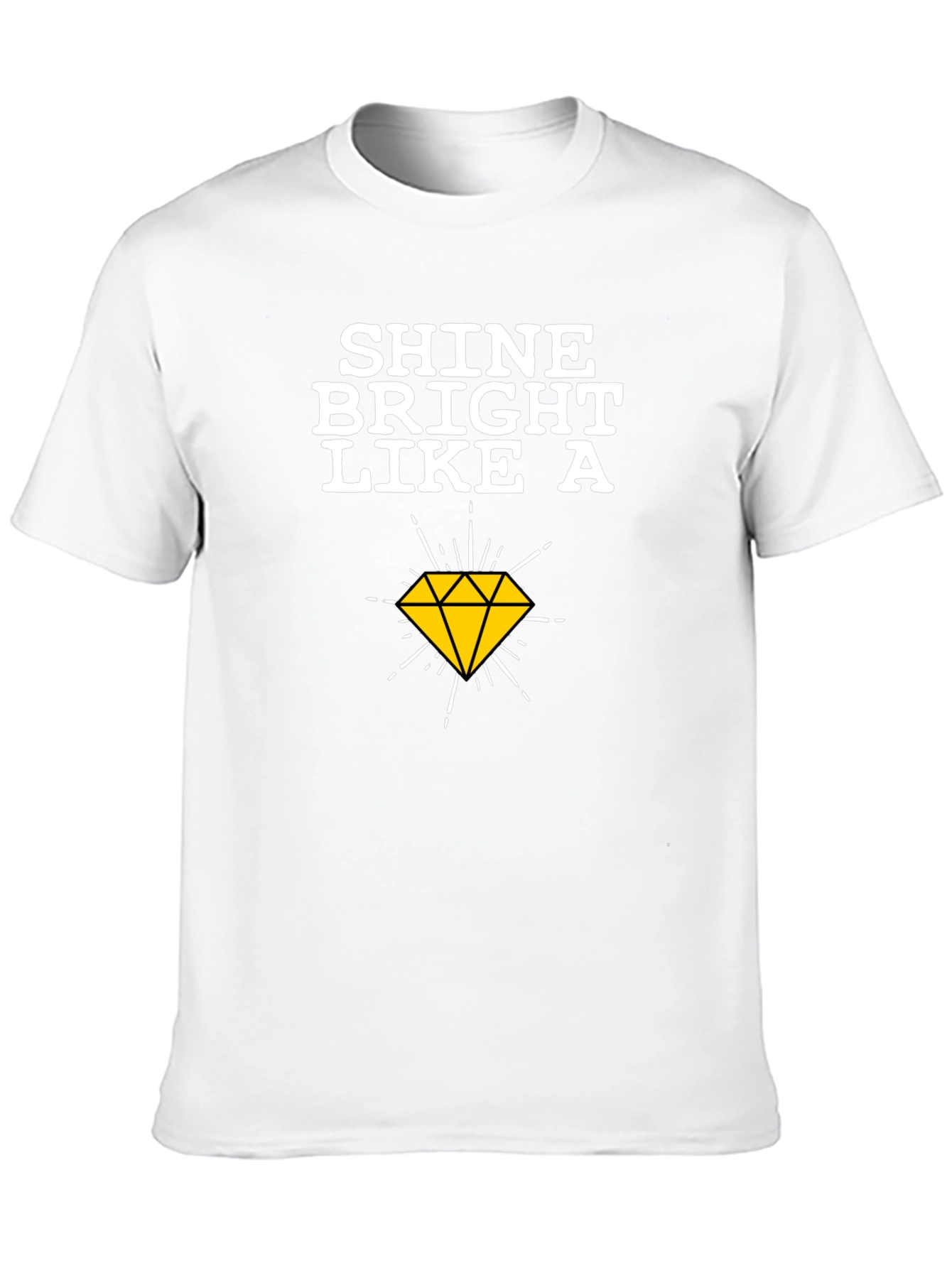 Black Shine Bright Diamond Graphic Tee - Black Cotton Blend view 10