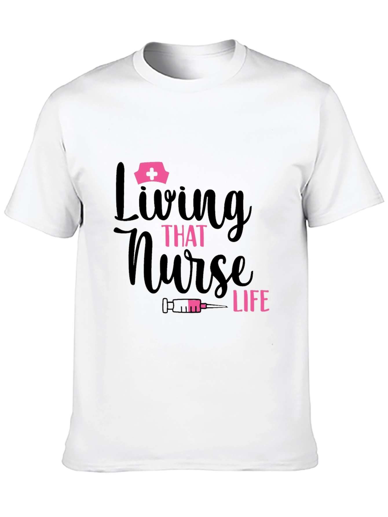 Black Living That Nurse Life Black Graphic T-Shirt view 10