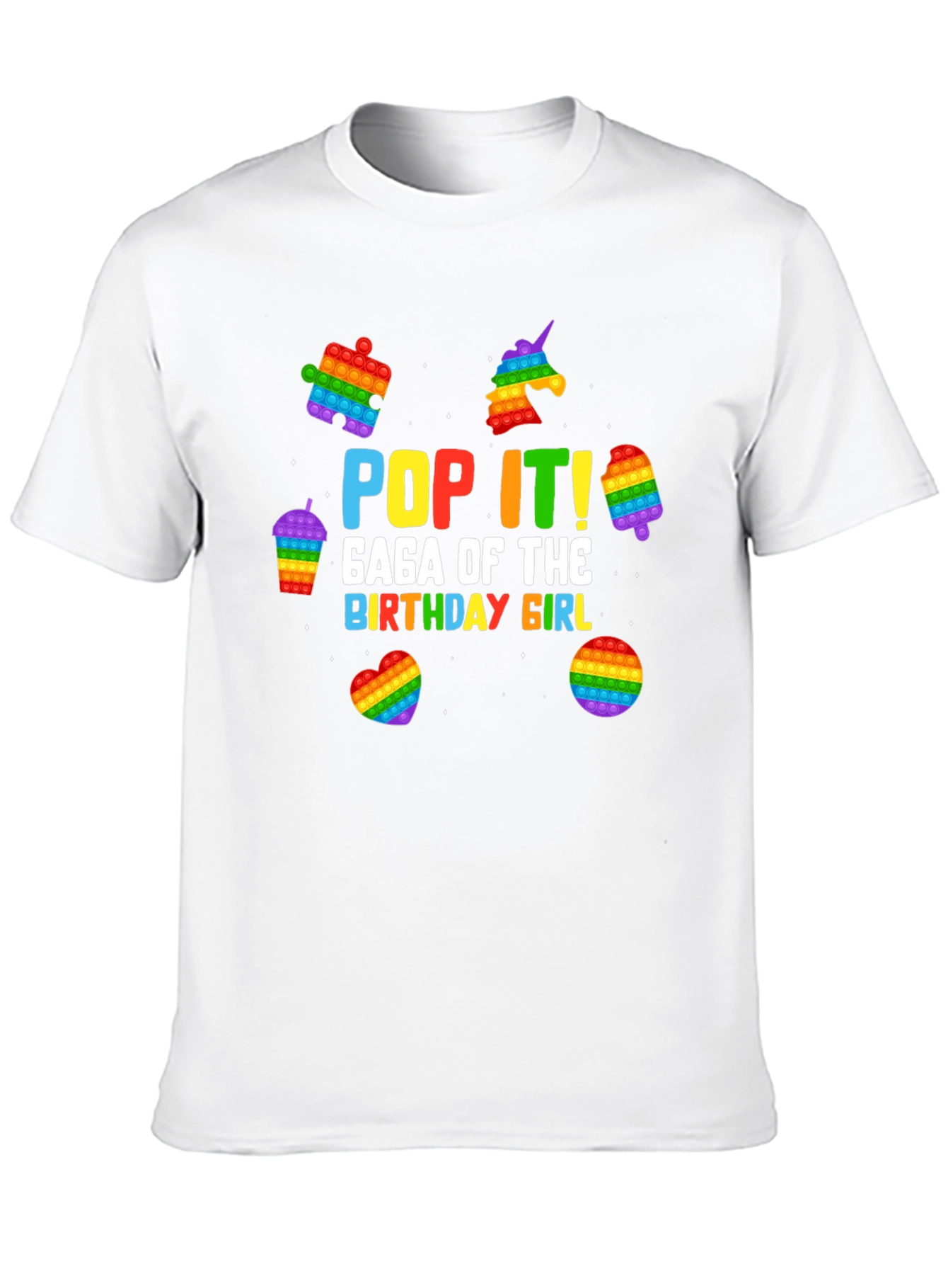 Black Pop It! Birthday Girl T-Shirt view 10