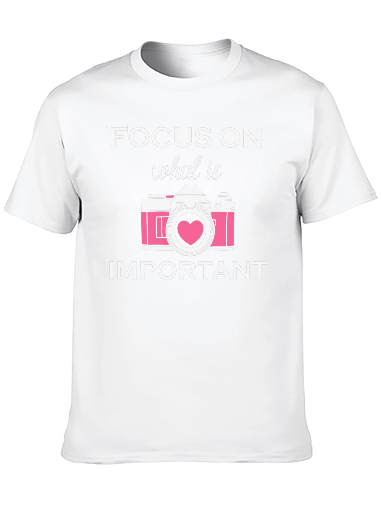 Black Focus On What Is Important Camera T-Shirt view 10