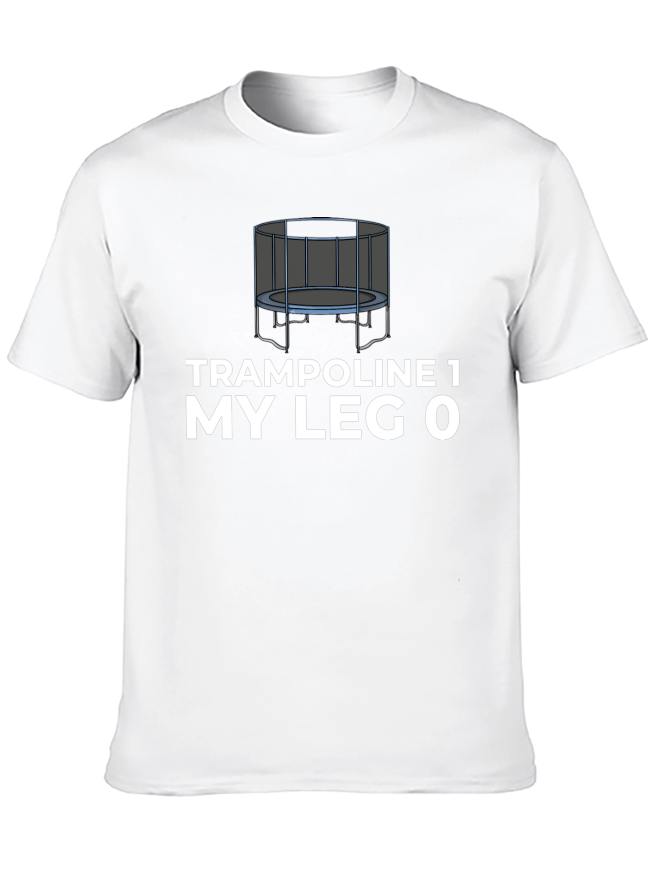 Black Trampoline Humor Graphic T-Shirt view 10