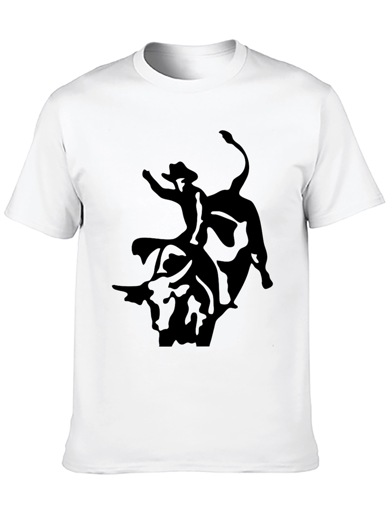 Black Rodeo Rider Graphic Tee - Black Cotton Blend Shirt view 10