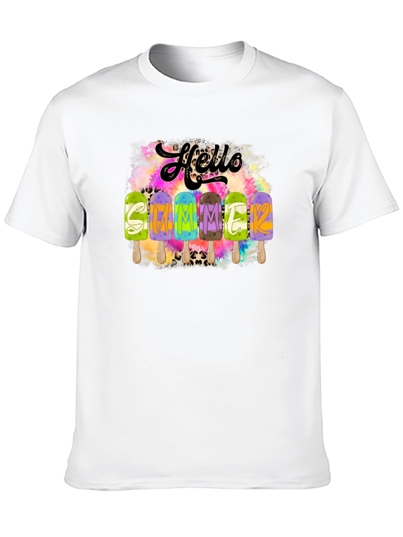 Black Hello Summer Popsicle Graphic Tee view 10