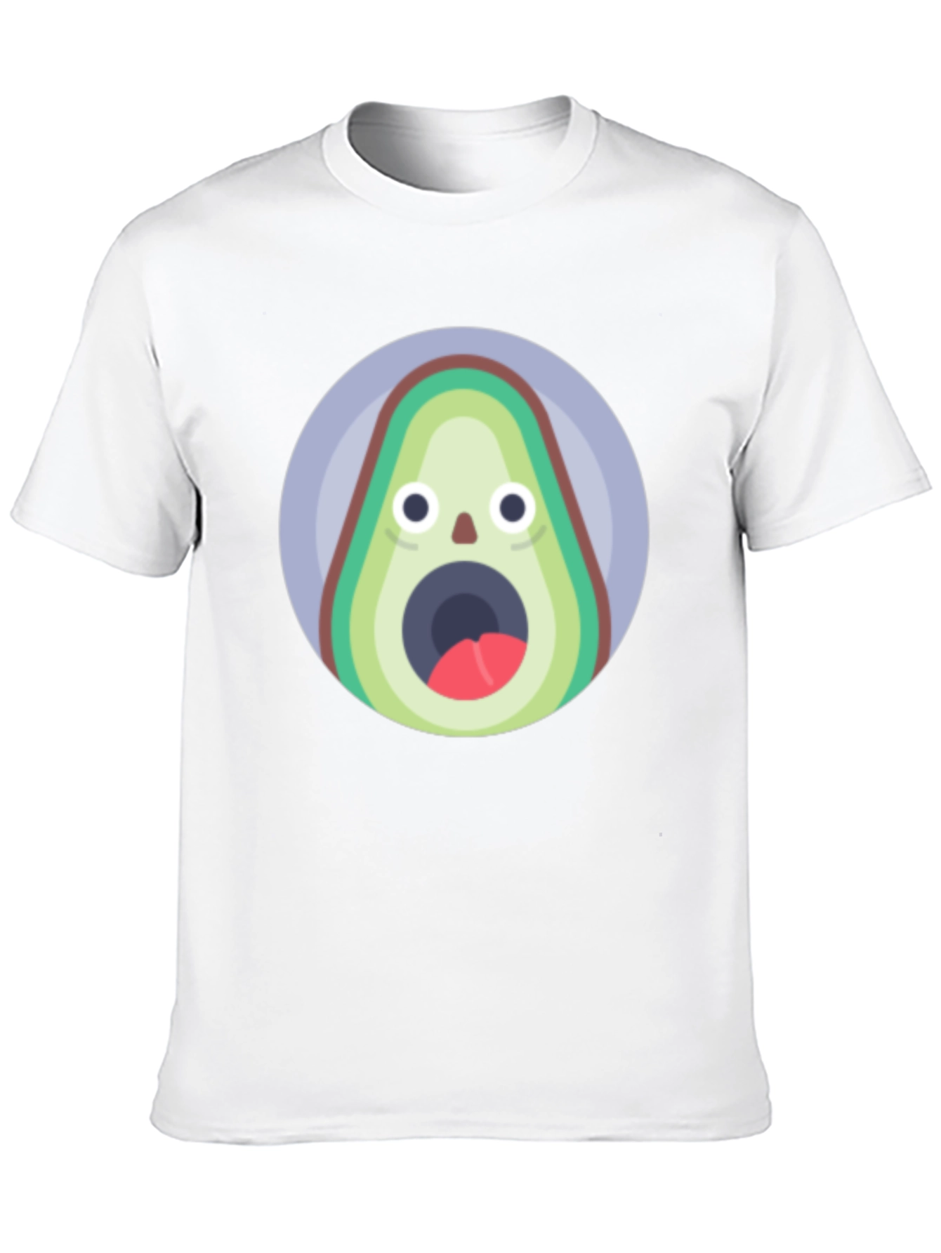 Black Funny Avocado T-Shirt - Shocked Fruit Graphic Tee view 10