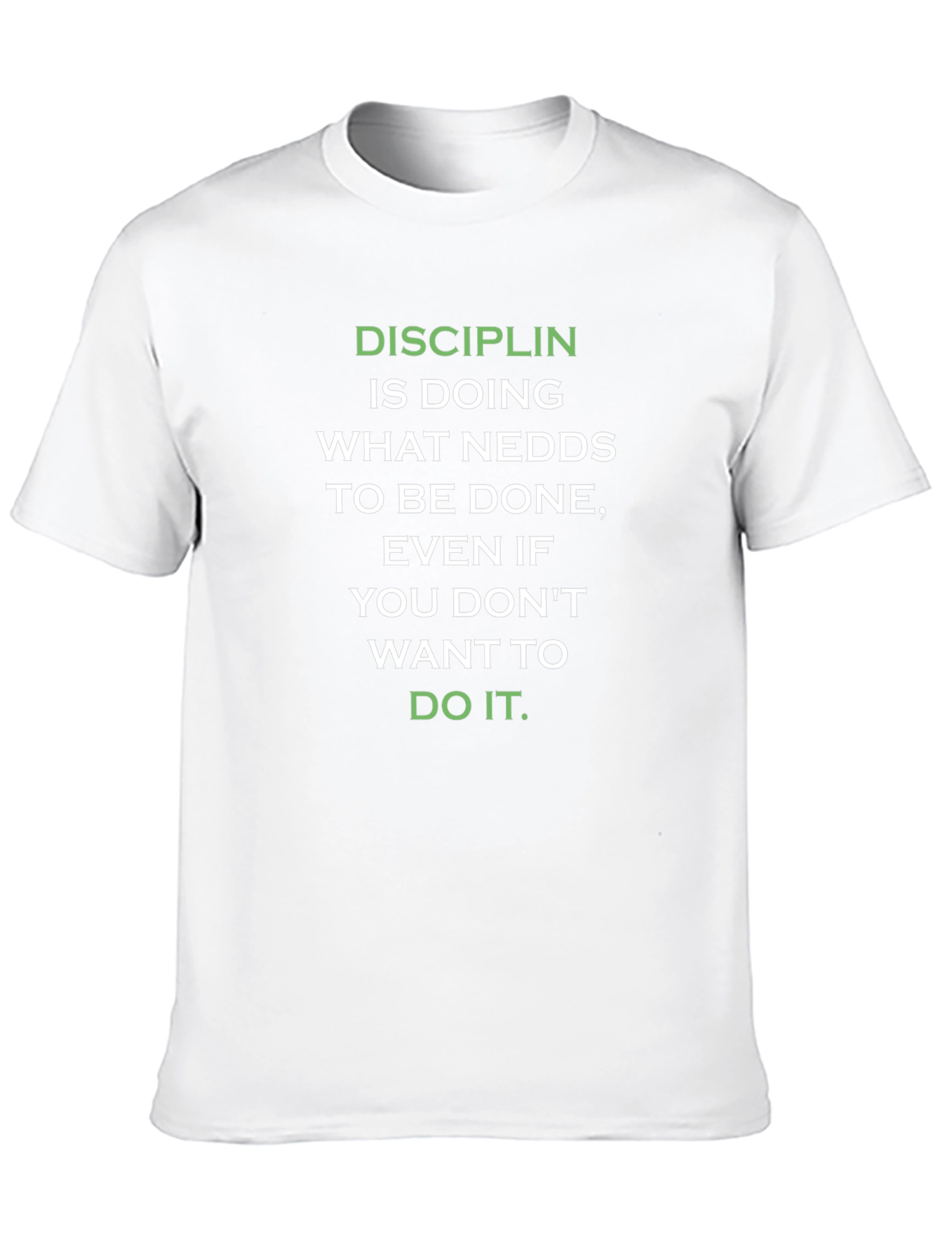 Black Motivational Discipline T-Shirt view 10