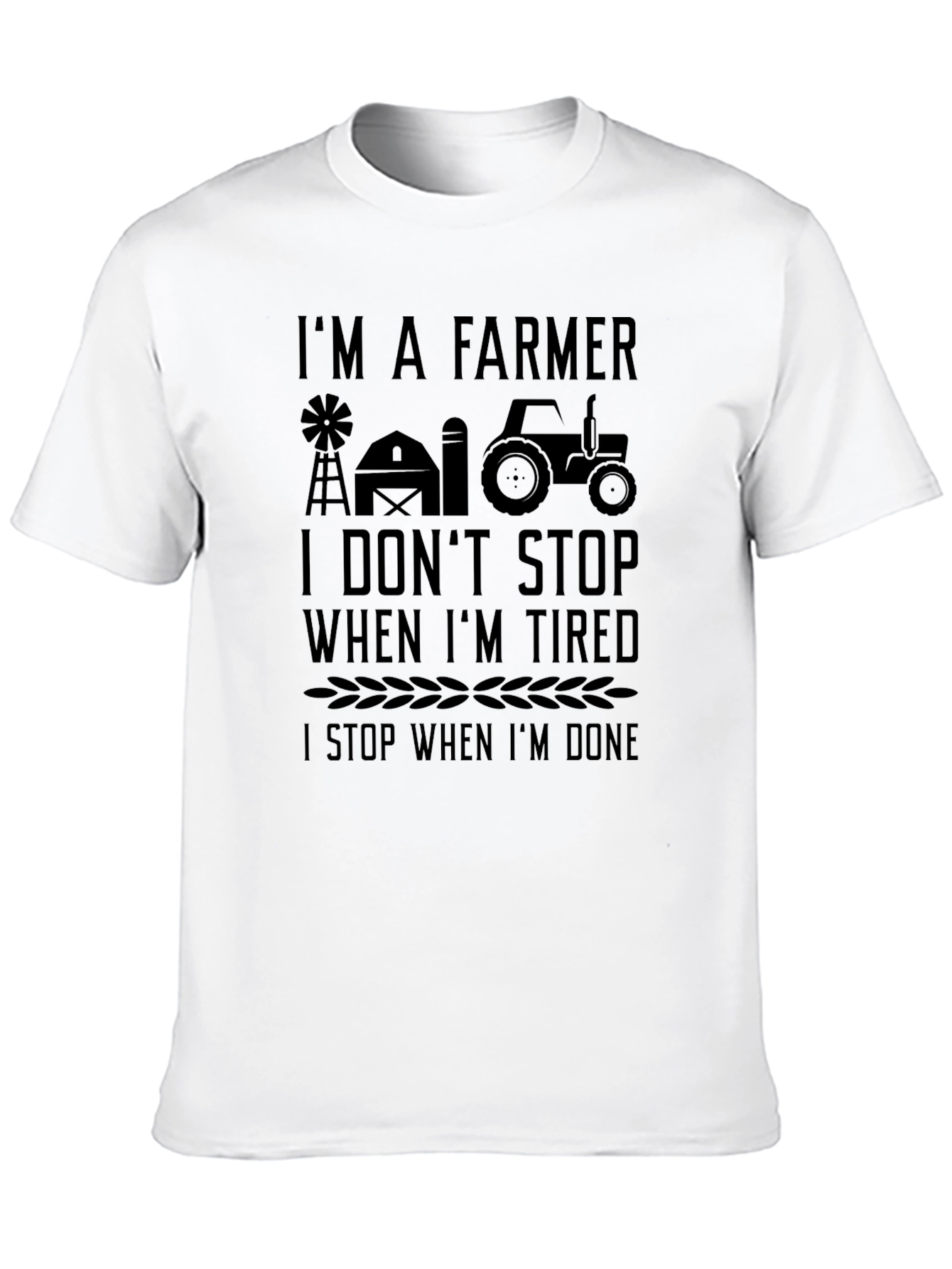 Black I'm a Farmer T-Shirt: Farm Life Tee view 10