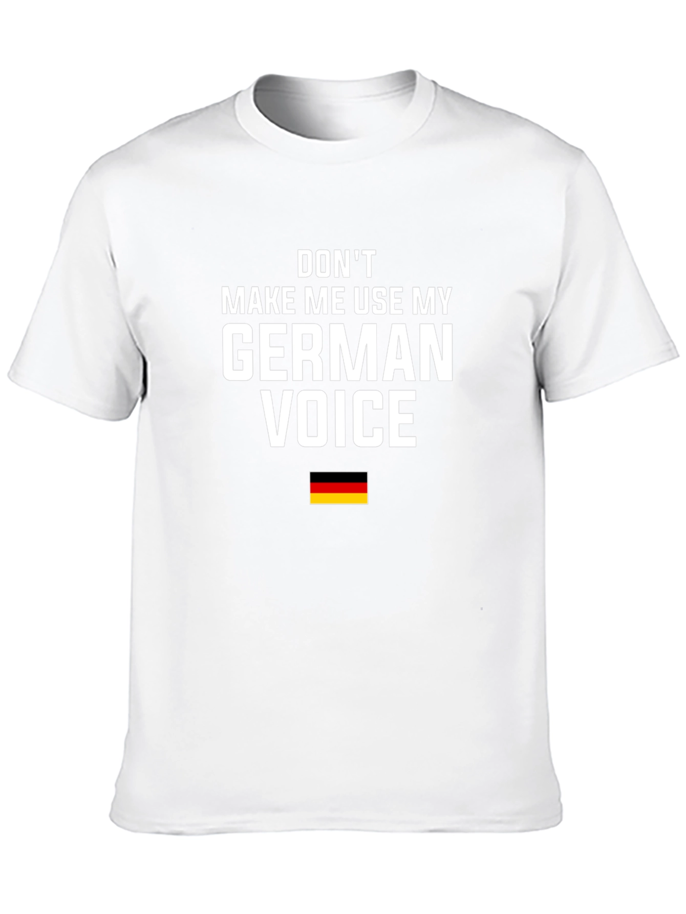 Black Funny German Voice T-Shirt - Black view 10