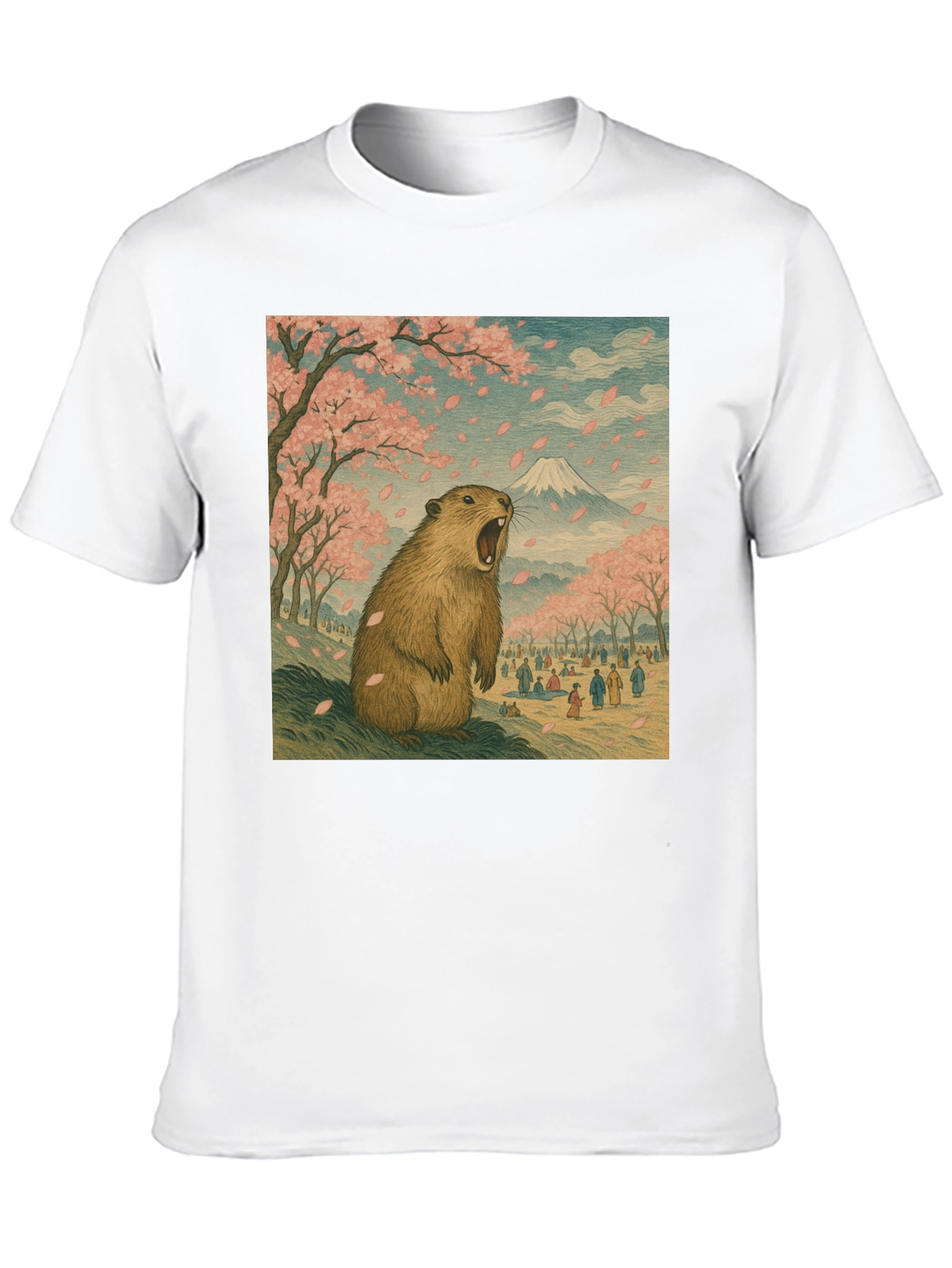 Black Beaver in Blossom T-Shirt view 10