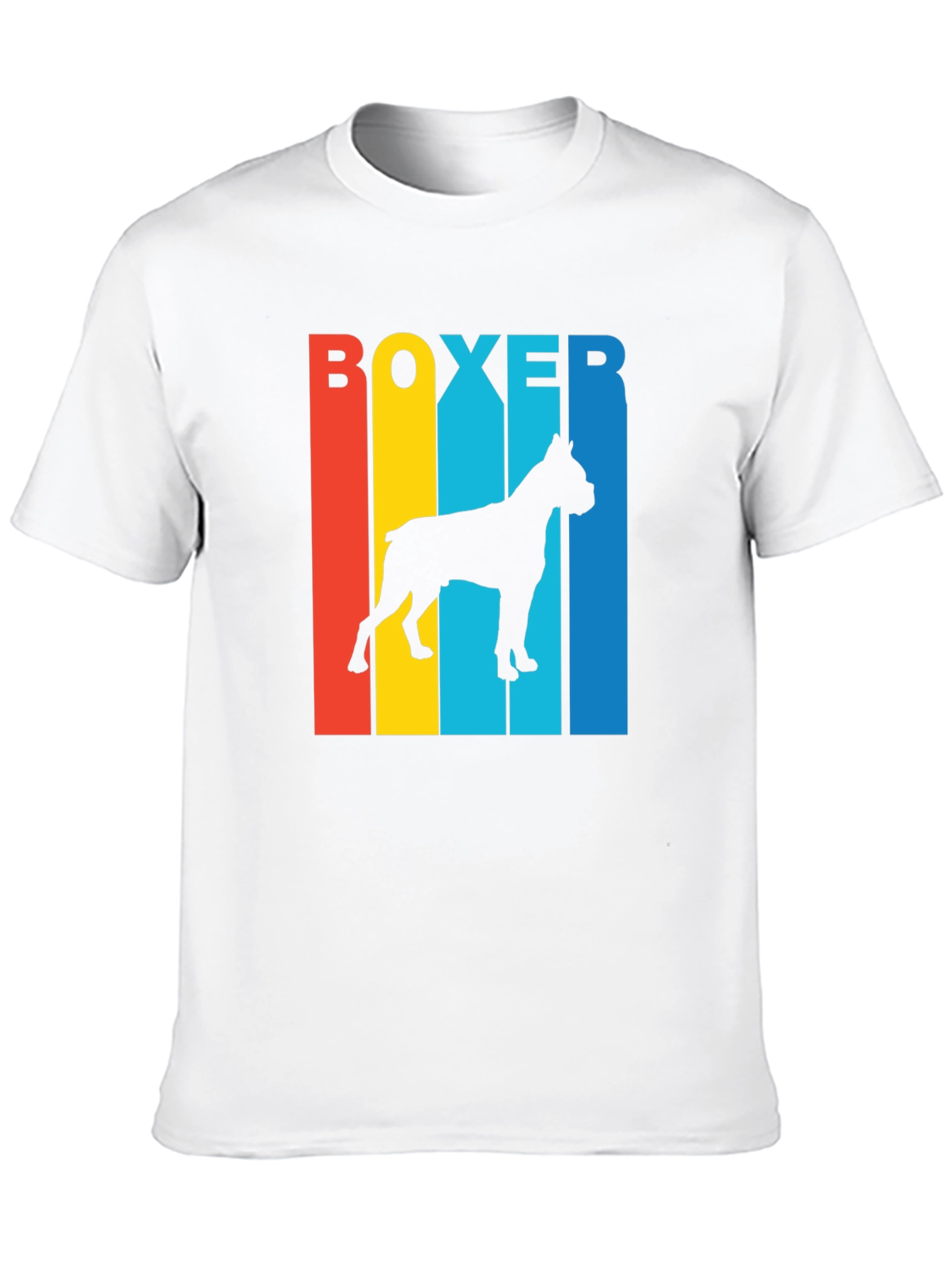 Black Boxer Dog Silhouette Graphic Tee view 10