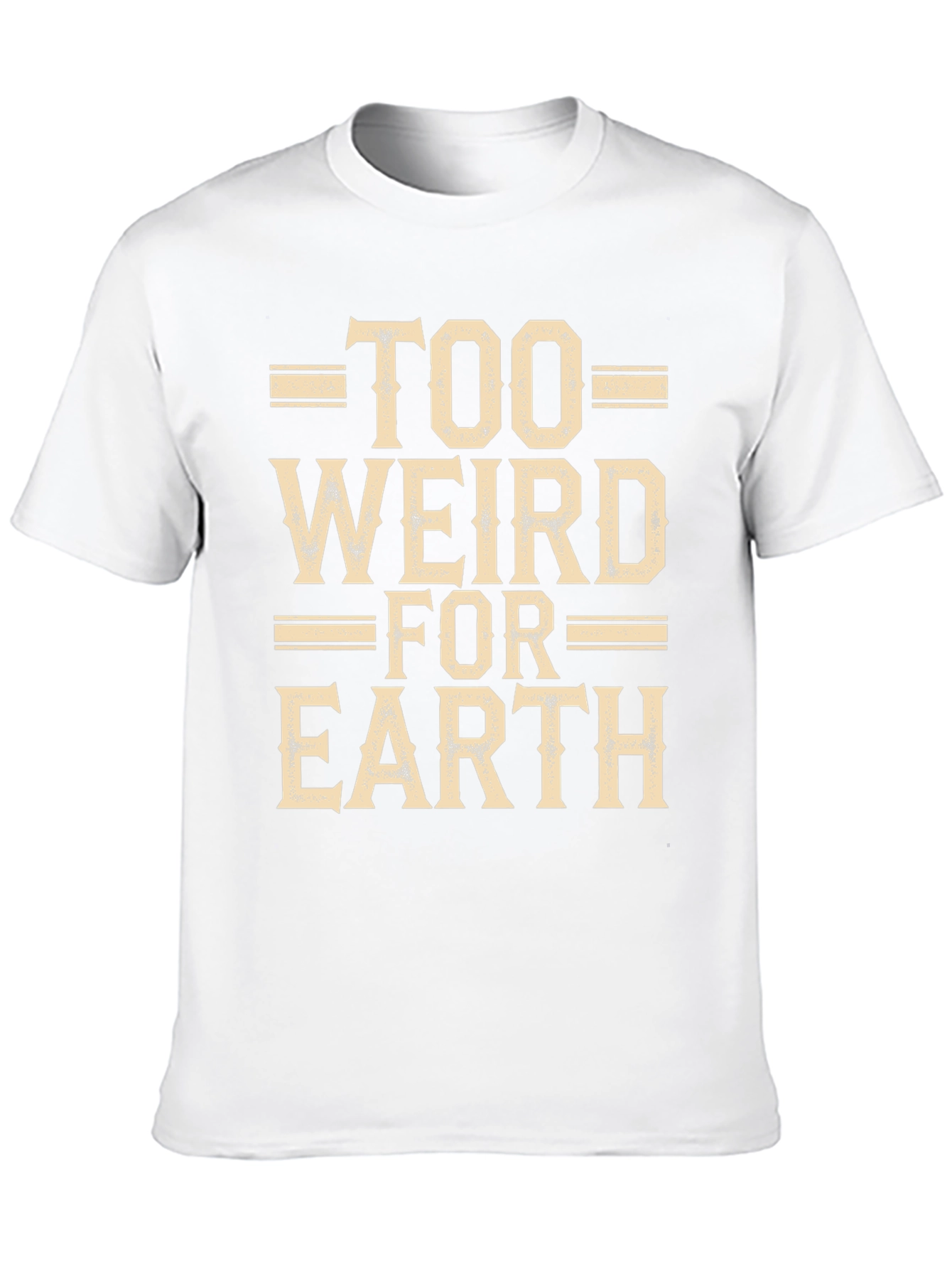 Black Too Weird For Earth Black Graphic Tee view 10