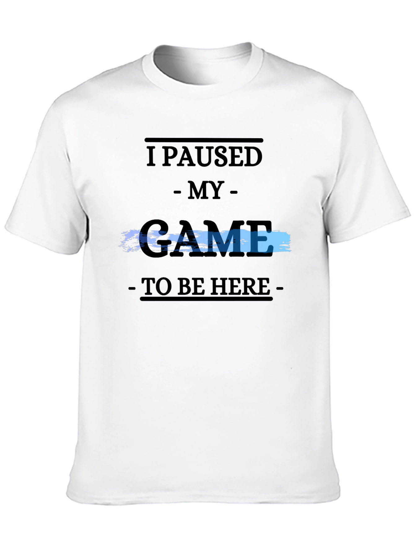 Black Gamer Tee: "I Paused My Game" view 10