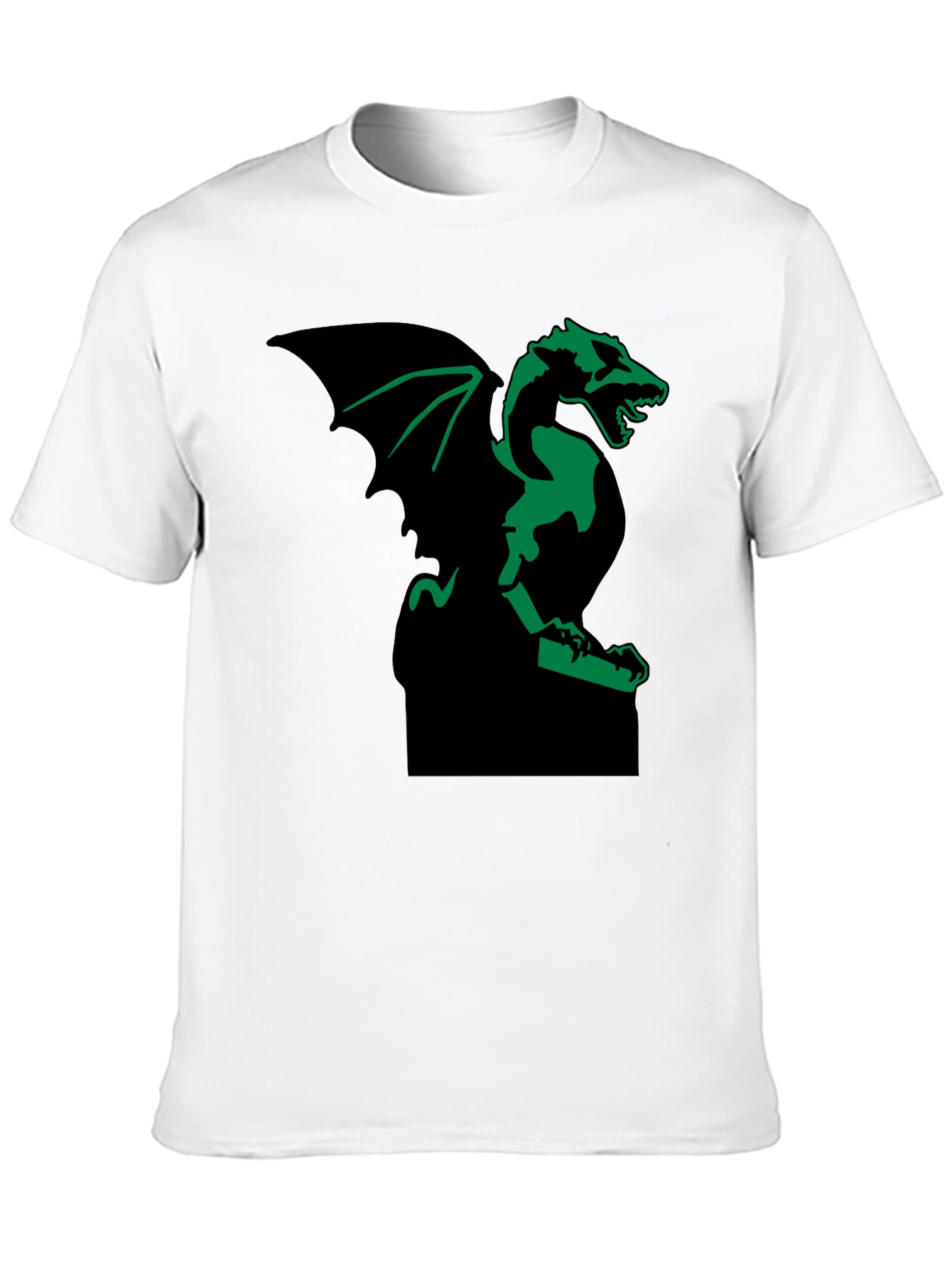 Black Green Gargoyle Graphic Black T-Shirt view 10